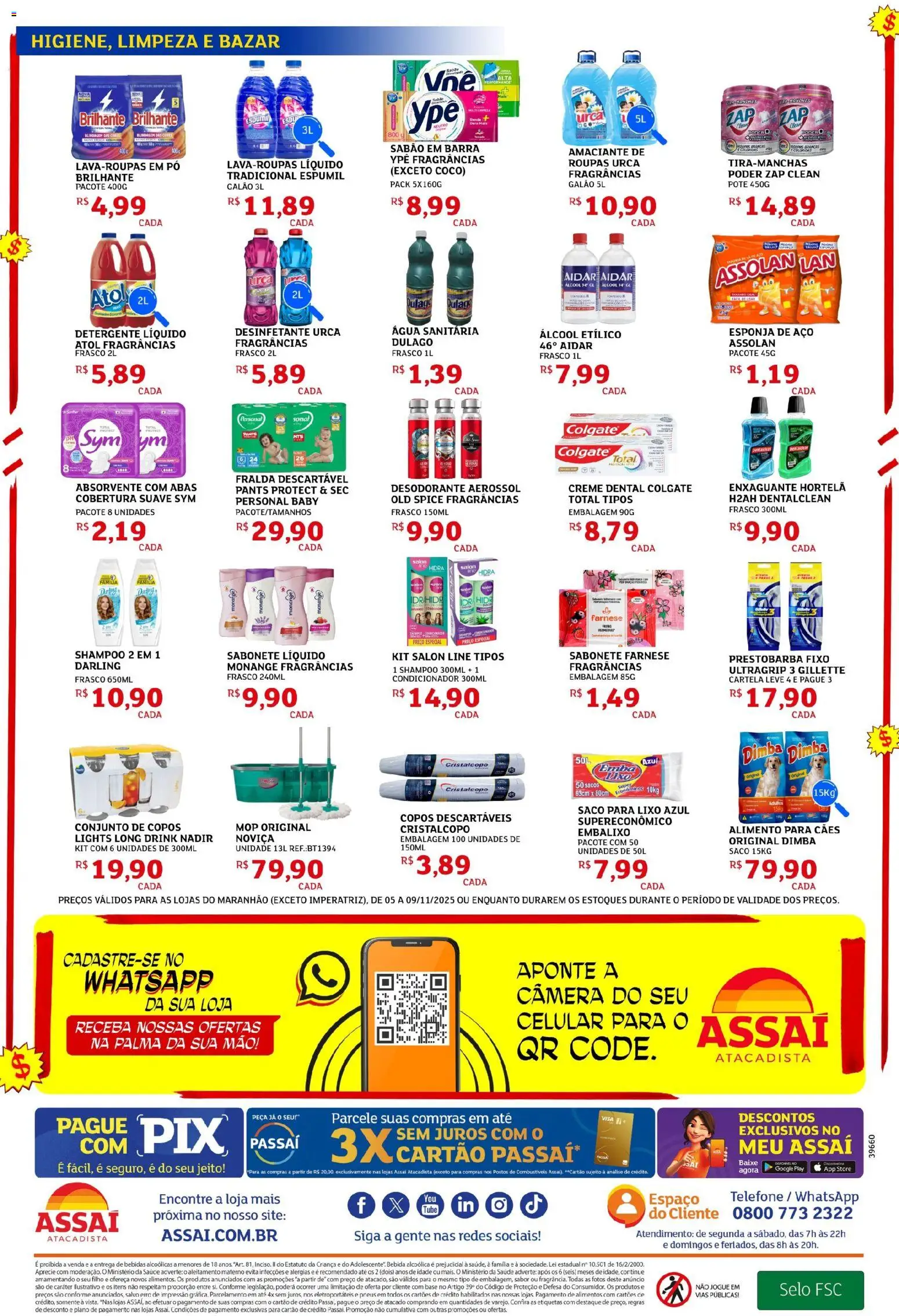 Assaí Atacadista Folheto - válido de 05.11.2025 | Página: 4 | Produtos: Mop, Desodorante, Pneus, Desinfetante