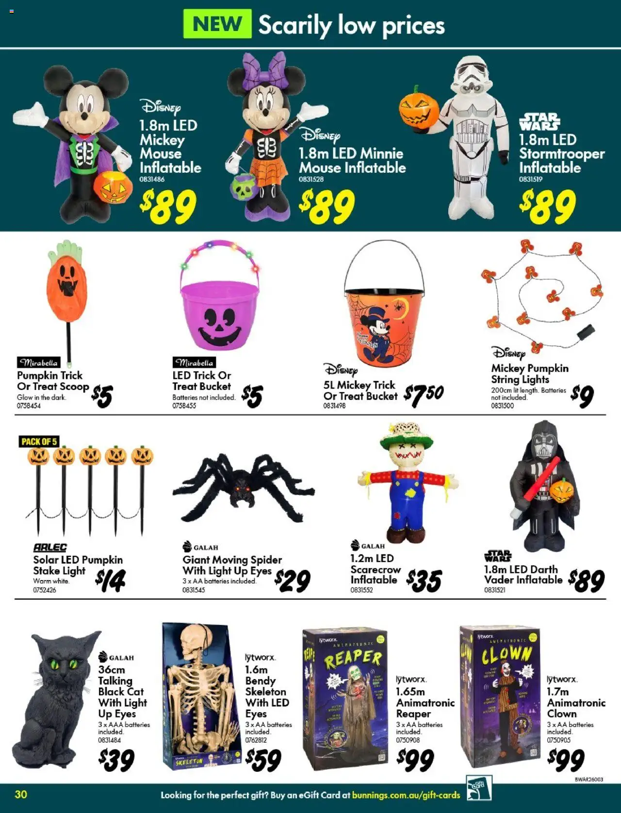 Bunnings Warehouse catalogue - valid from 10.09.2025 | Page: 30 | Products: Bucket, Pumpkin, Batteries, Mouse