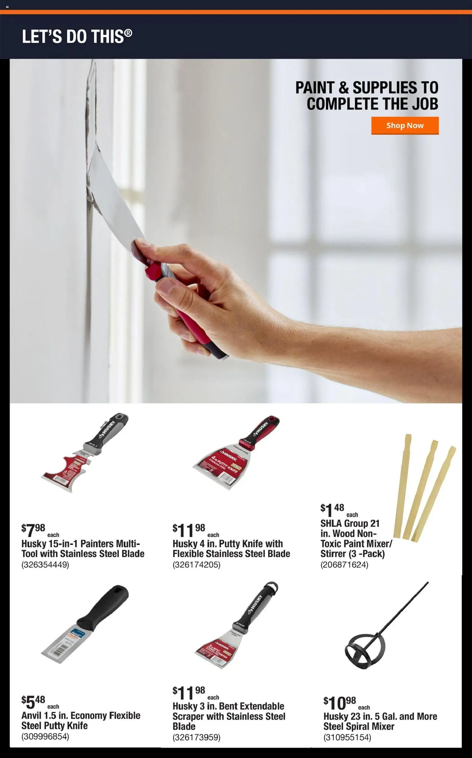 Home Depot Shop Pro Ad - NC - valid from 09.03.2026 | Page: 3 | Products: Chisel, Mixer