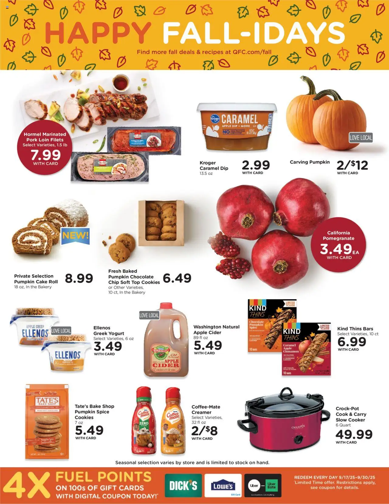 QFC Weekly Ad - OR - valid from 17.09.2025 | Page: 8 | Products: Cider, Yogurt, Garlic, Pumpkin