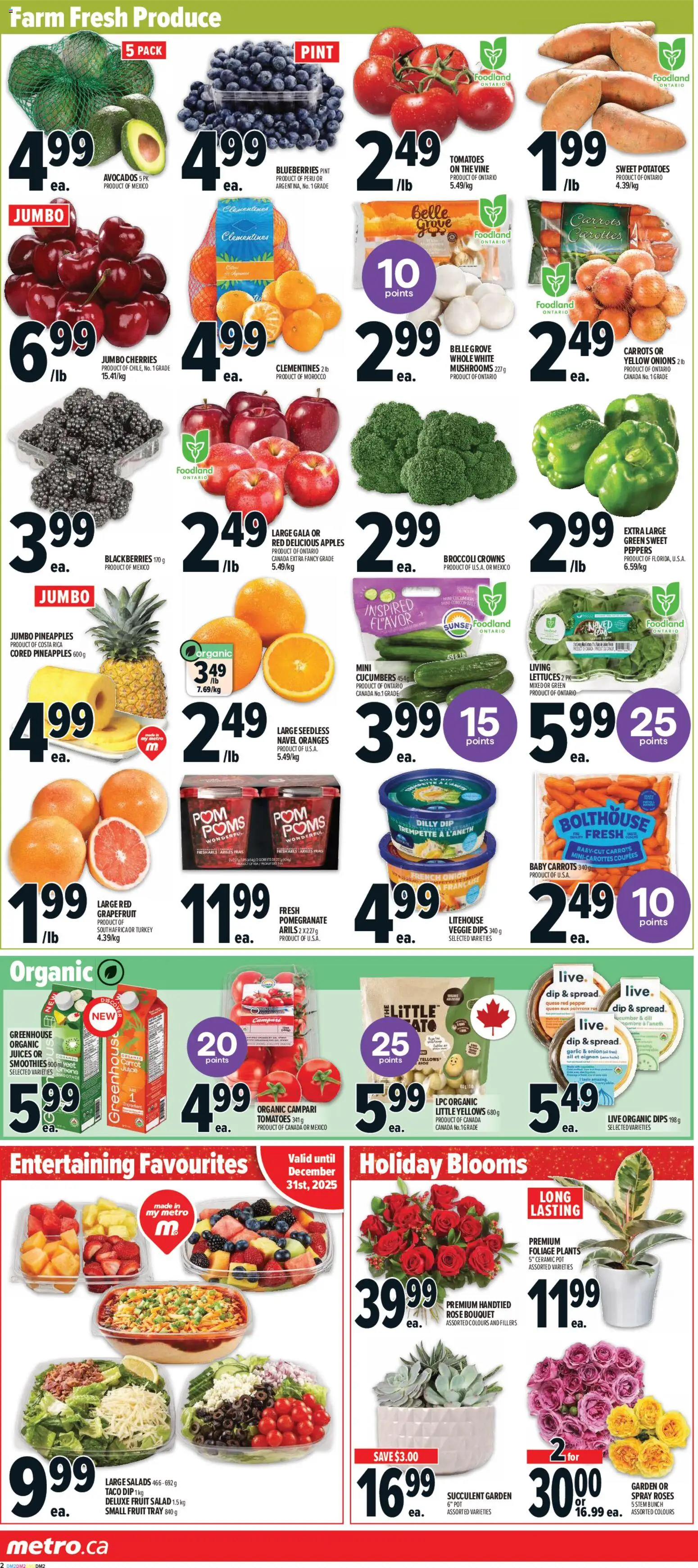 Metro flyer valid from 25.12.2025 | Page: 5 | Products: Carrot, Cucumbers, Juice, Oranges