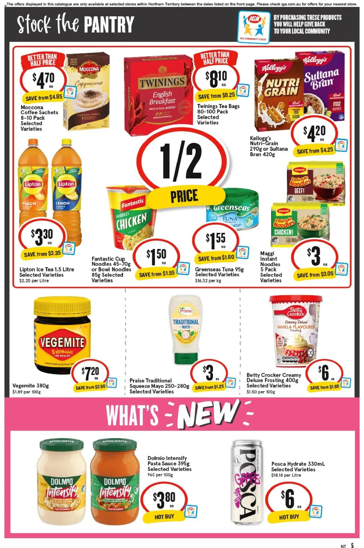 IGA catalogue - valid from 21.01.2026 | Page: 5 | Products: Tea, Sauce, Lemon, Moccona