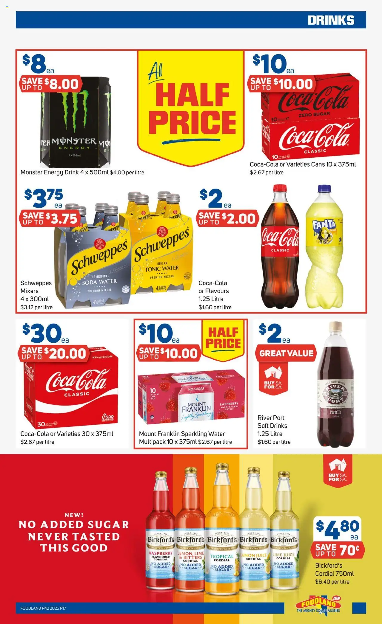Foodland catalogue - valid from 15.10.2025 | Page: 17 | Products: Coca Cola, Water, Soft drinks, Raspberry
