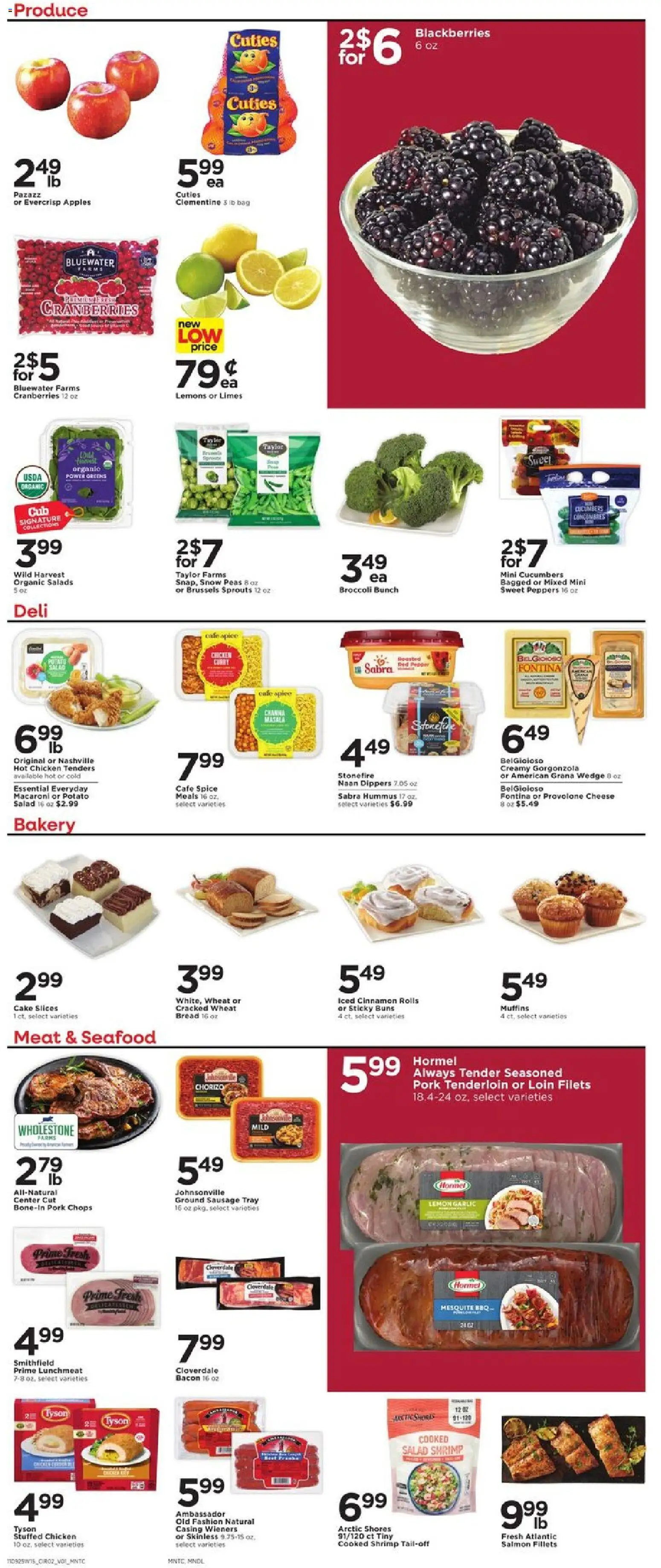 Cub Foods Weekly Ad - valid from 09.11.2025 | Page: 4 | Products: Bread, Pork, Cucumbers, Seafood