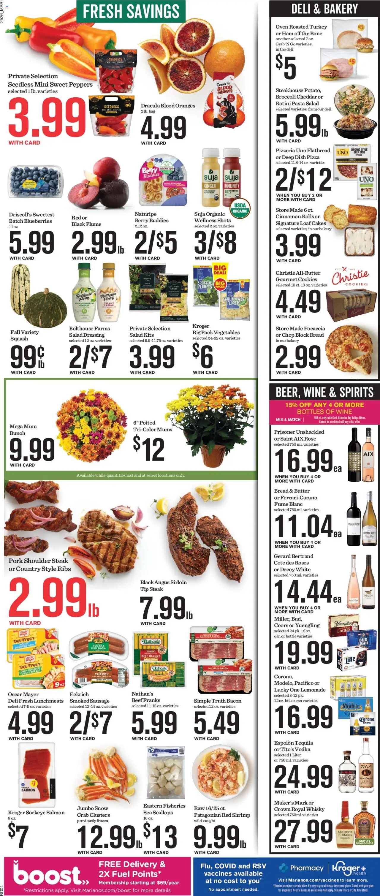 Mariano's Weekly Ad - valid from 08.10.2025 | Page: 6 | Products: Broccoli, Ginger, Ham, Cookies