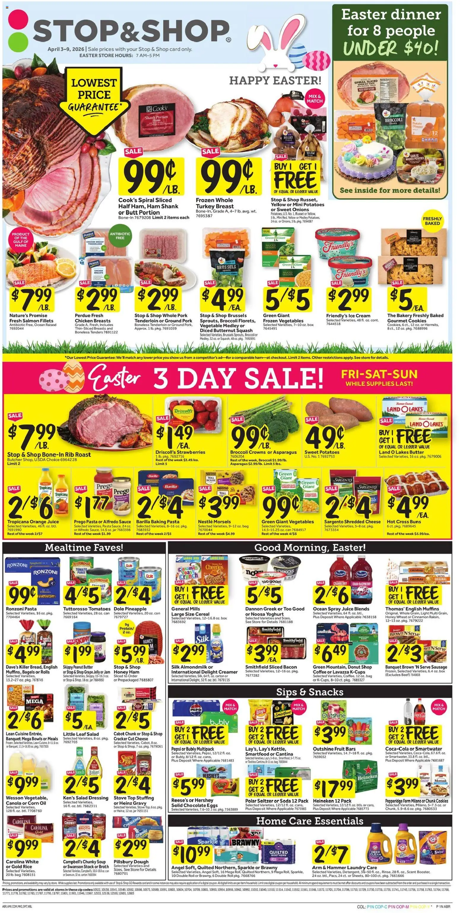 Stop & Shop Weekly Circular - NY - valid from 03.04.2026 | Page: 1 | Products: Cheese, Rice, Strawberries, Sauce