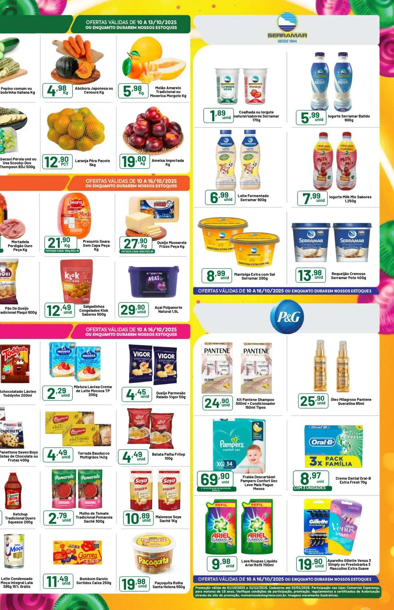 Comercial Esperança Folheto - válido de 10.10.2025 | Página: 3 | Produtos: Contra filé, Picanha, Panela de pressão, Cerveja