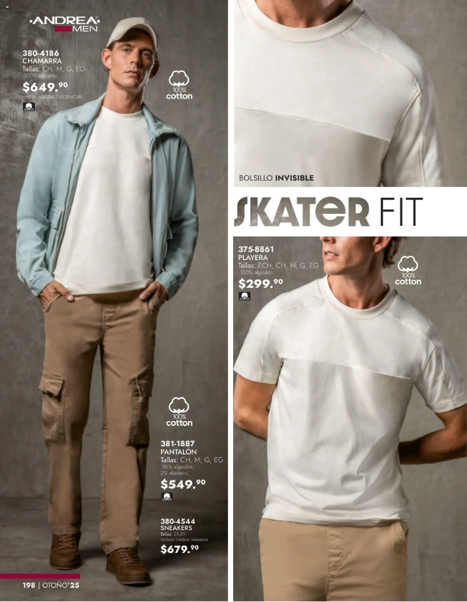 Nuevas ofertas de Andrea válidas en toda la República Mexicana desde el 26.11.2025. ¡Encuentra las mejores ofertas en Andrea catálogo Vestir Caballero otoño! | Página: 36 | Productos: Chamarra, Playera