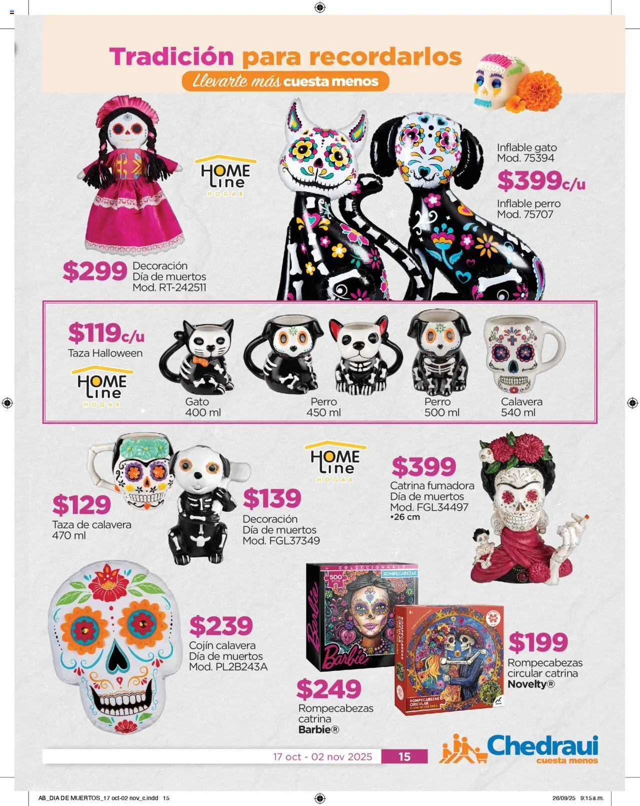 Nuevas ofertas de Chedraui válidas en toda la República Mexicana desde el 17.10.2025. ¡Encuentra las mejores ofertas en Chedraui folleto! | Página: 15 | Productos: Taza