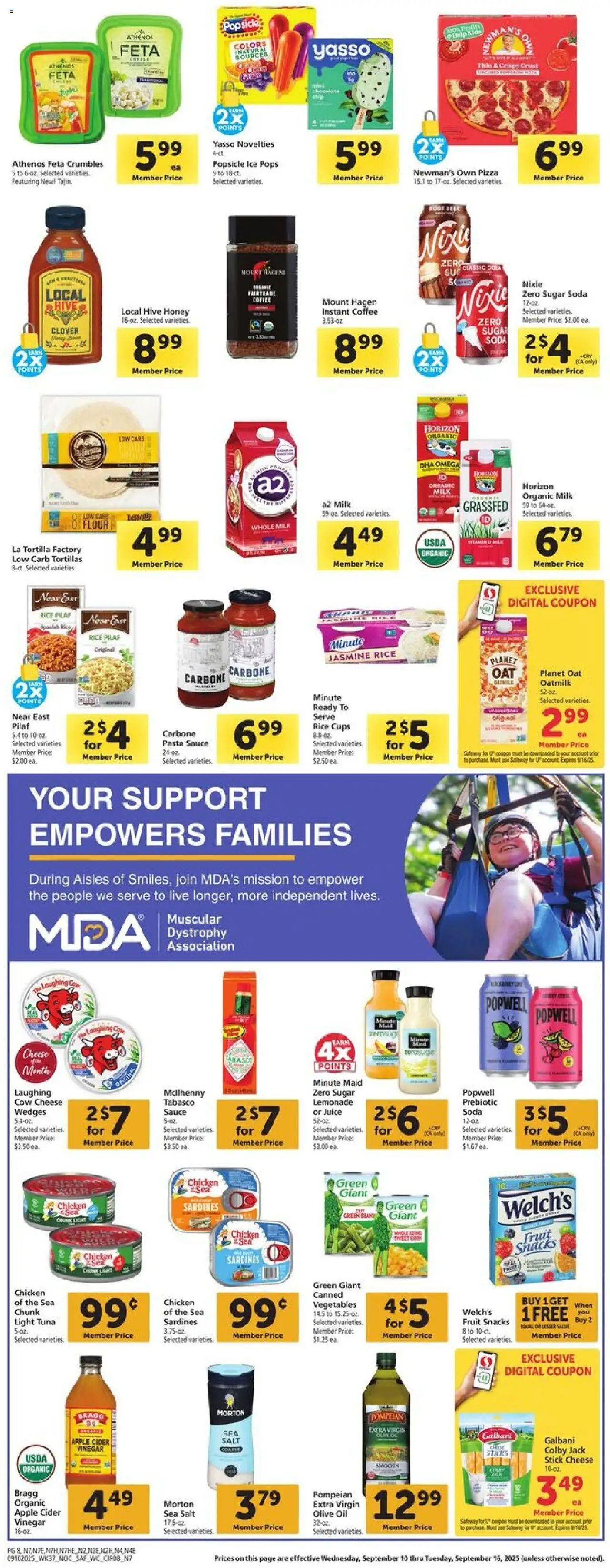 Safeway Weekly Ad - valid from 10.09.2025 | Page: 8 | Products: Milk, Oil, Rice, Pasta