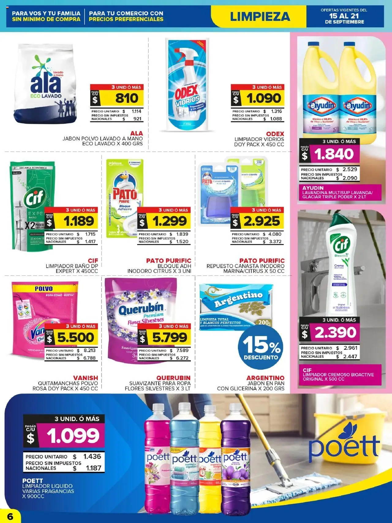 Carrefour Maxi catálogo - Jujuy │ válido desde el 15.09.2025 | Página: 6 | Productos: Baño, Quitamanchas, Suavizante, Canasta