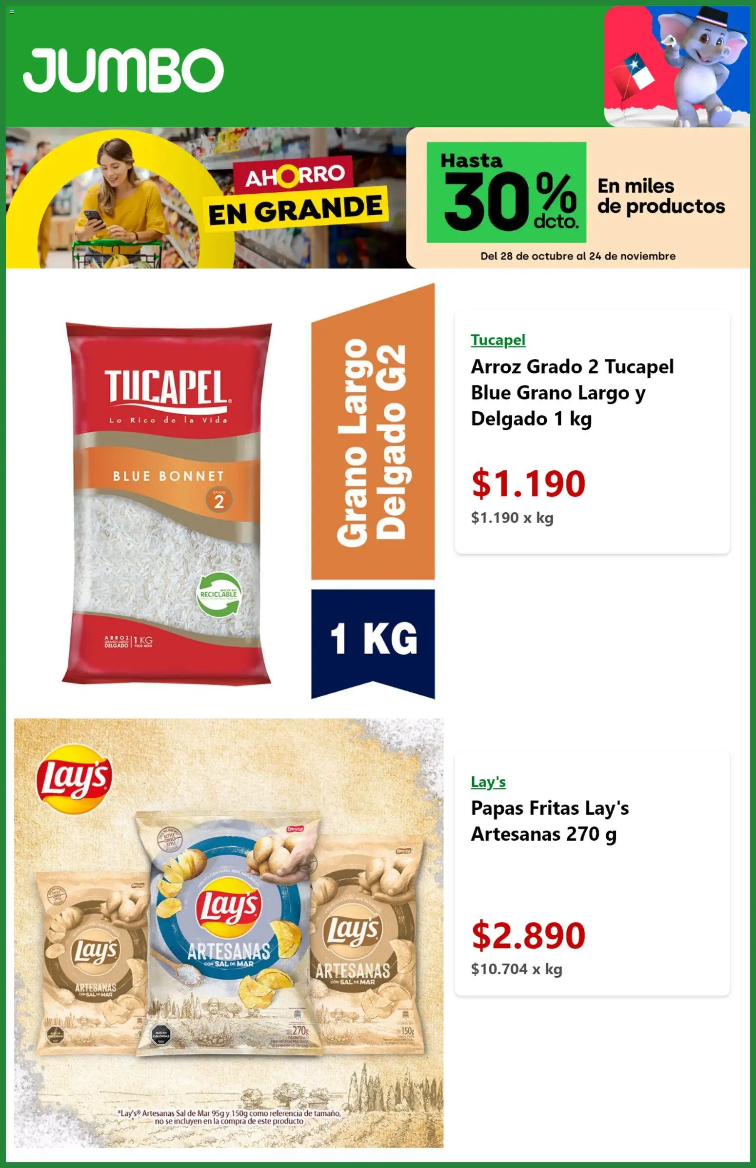 Jumbo ofertas  │ válido desde el 18.11.2025 | Página: 5 | Productos: Sal, Arroz, Papas fritas