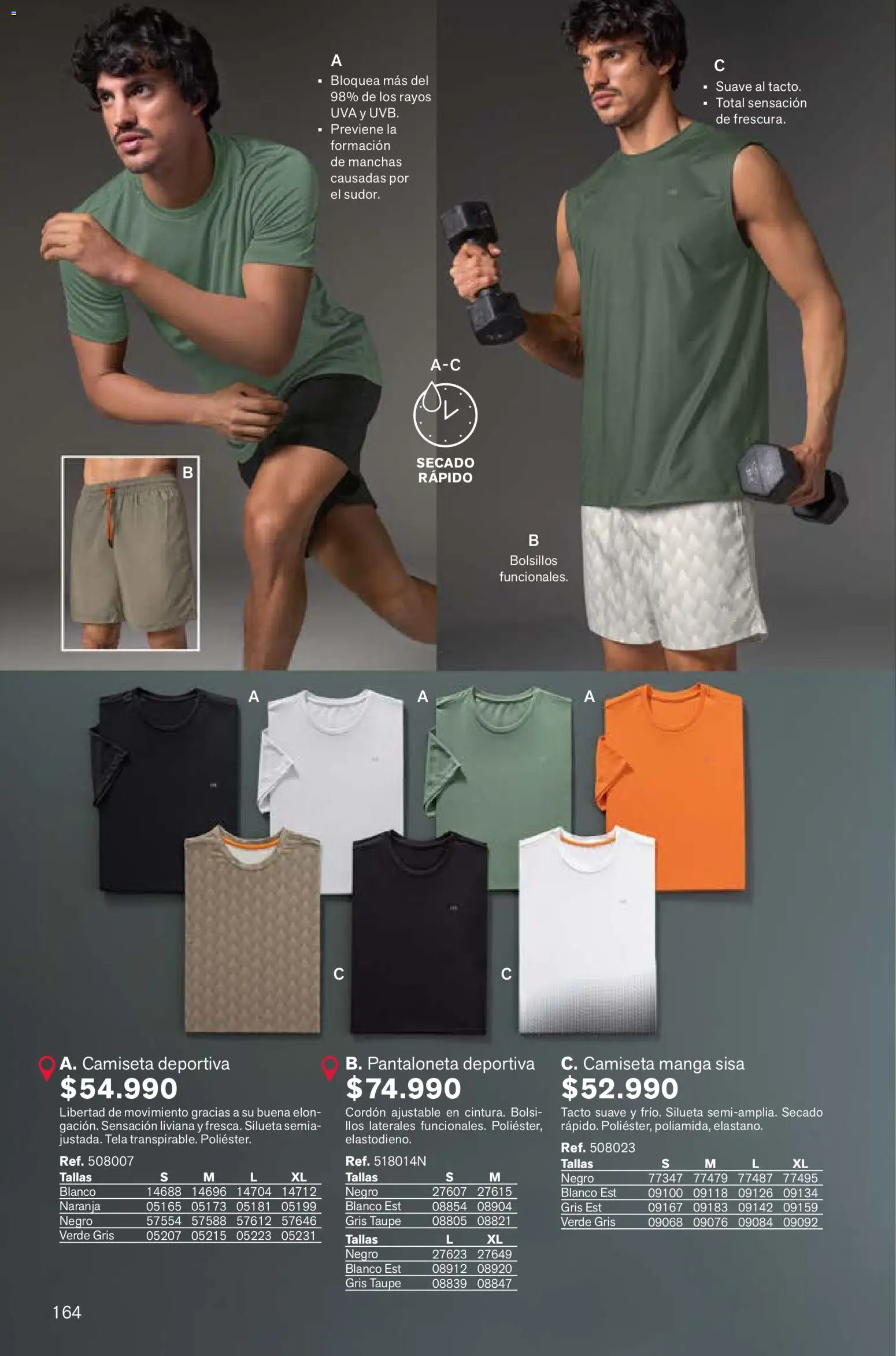 Leonisa revista - valida desde el 07.12.2025 | Página: 164 | Productos: Camiseta, Camiseta manga sisa, Uva, Pantaloneta