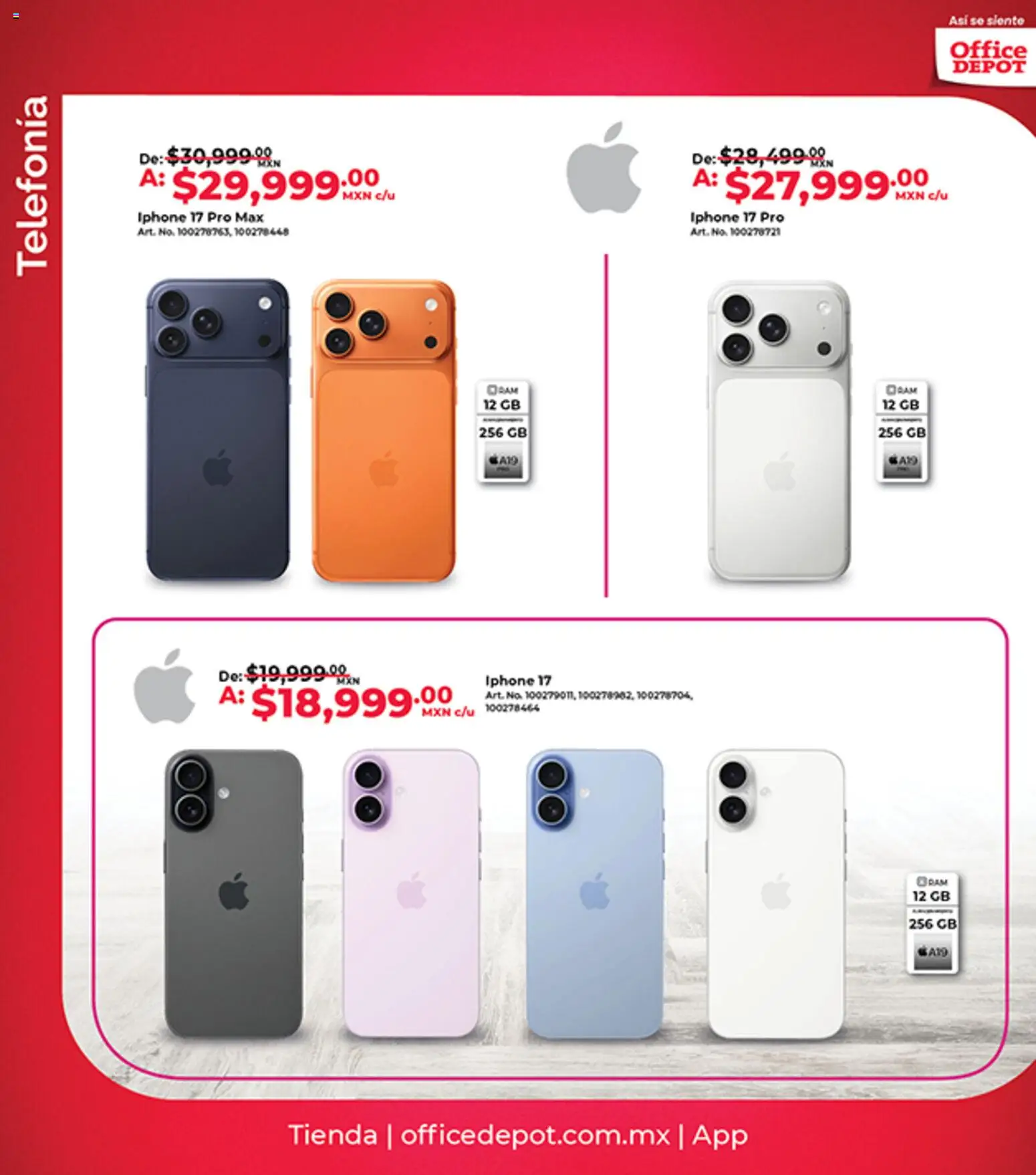 Nuevas ofertas de Office Depot válidas en toda la República Mexicana desde el 01.03.2026. ¡Encuentra las mejores ofertas en Office Depot catálogo! | Página: 21