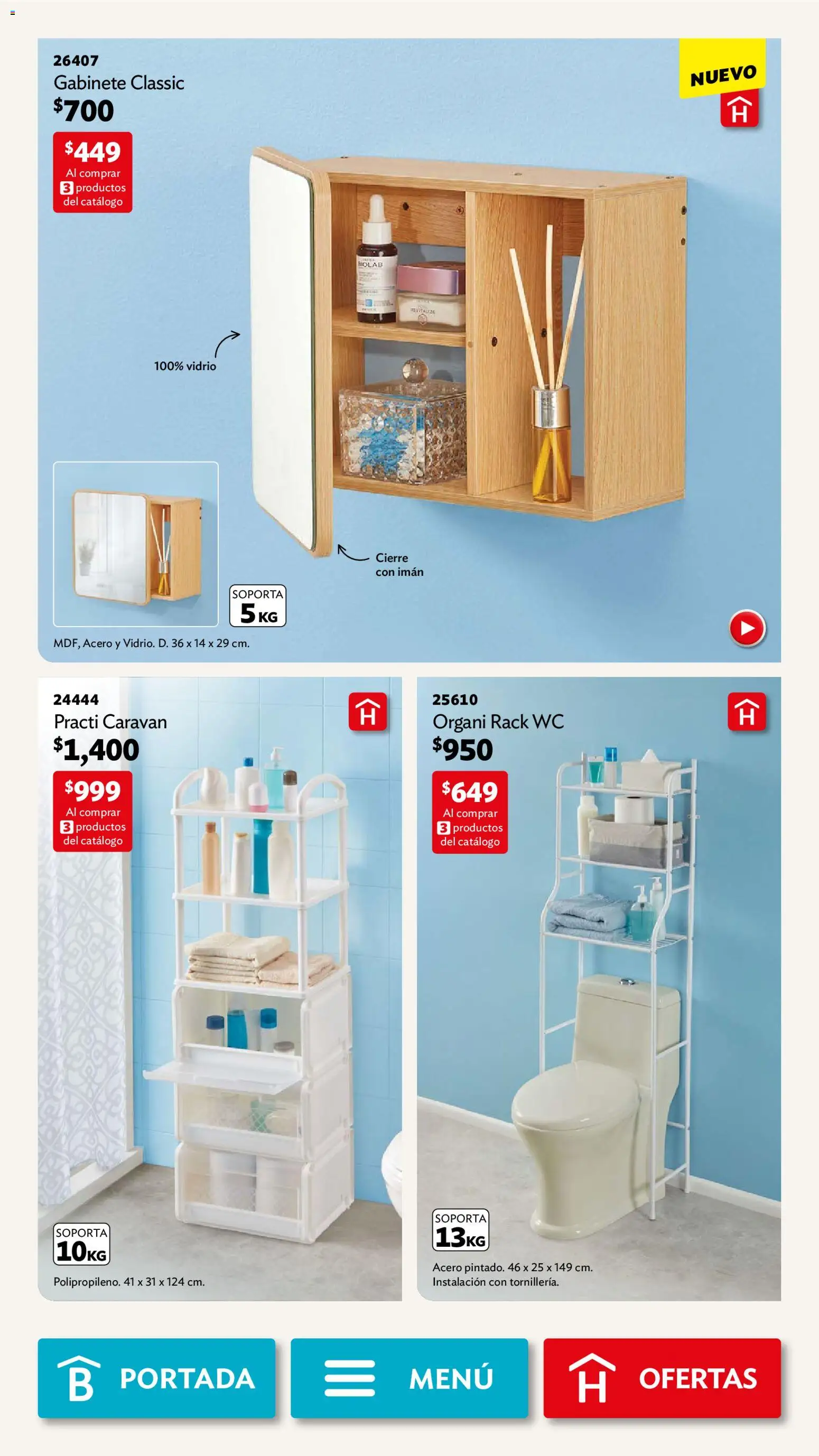 Nuevas ofertas de Betterware válidas en toda la República Mexicana desde el 02.03.2026. ¡Encuentra las mejores ofertas en Betterware campaña 3 2026! | Página: 15 | Productos: Gabinete, Imán, Wc