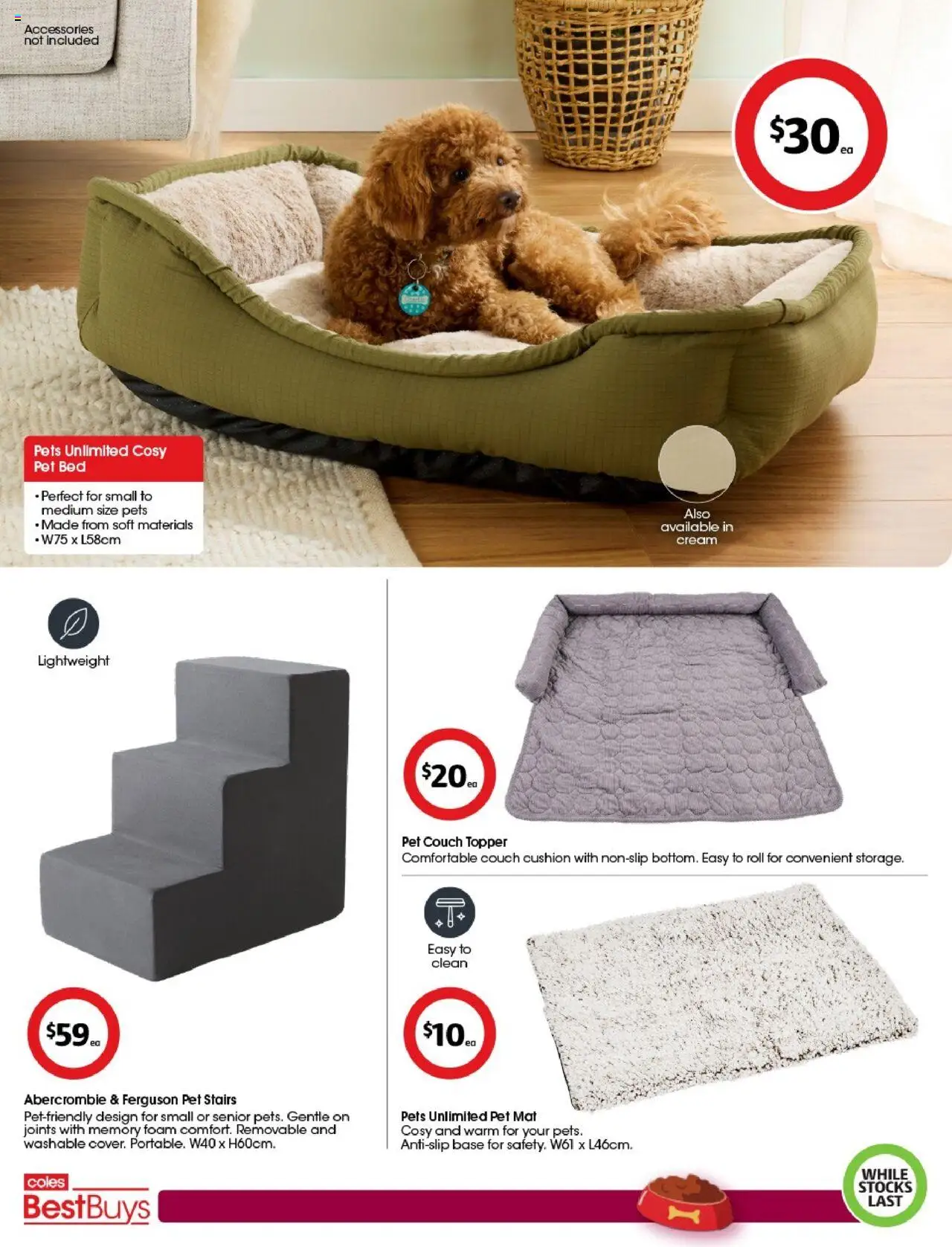 Coles catalogue - valid from 10.10.2025 | Page: 10 | Products: Couch, Cream, Accessories, Bed
