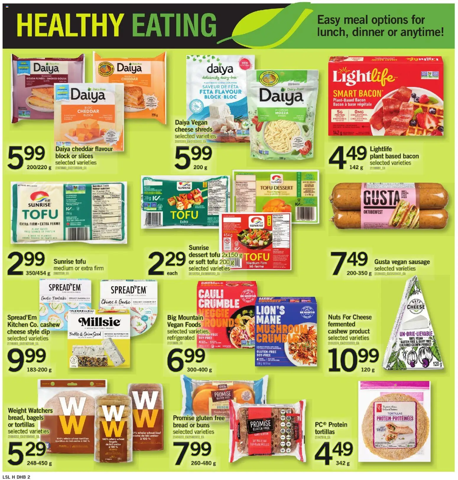 Loblaws flyer valid from 01.01.2026 | Page: 5 | Products: Nuts, Cheese, Bread