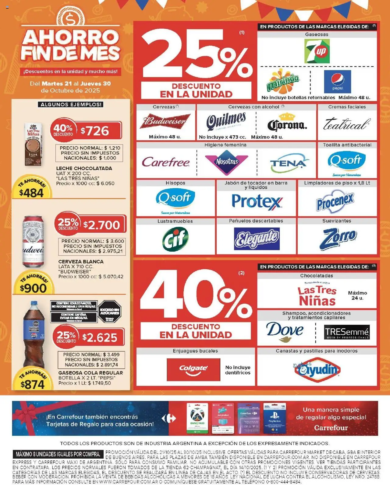 Carrefour - Ofertas Carrefour | 21 al 30 Octubre - 877a82af-aec3-47b2-a5ca-060b2cfa1f47 │ válido desde el 21.10.2025 | Página: 38 | Productos: Teléfono, Botella, Gaseosa, Cerveza