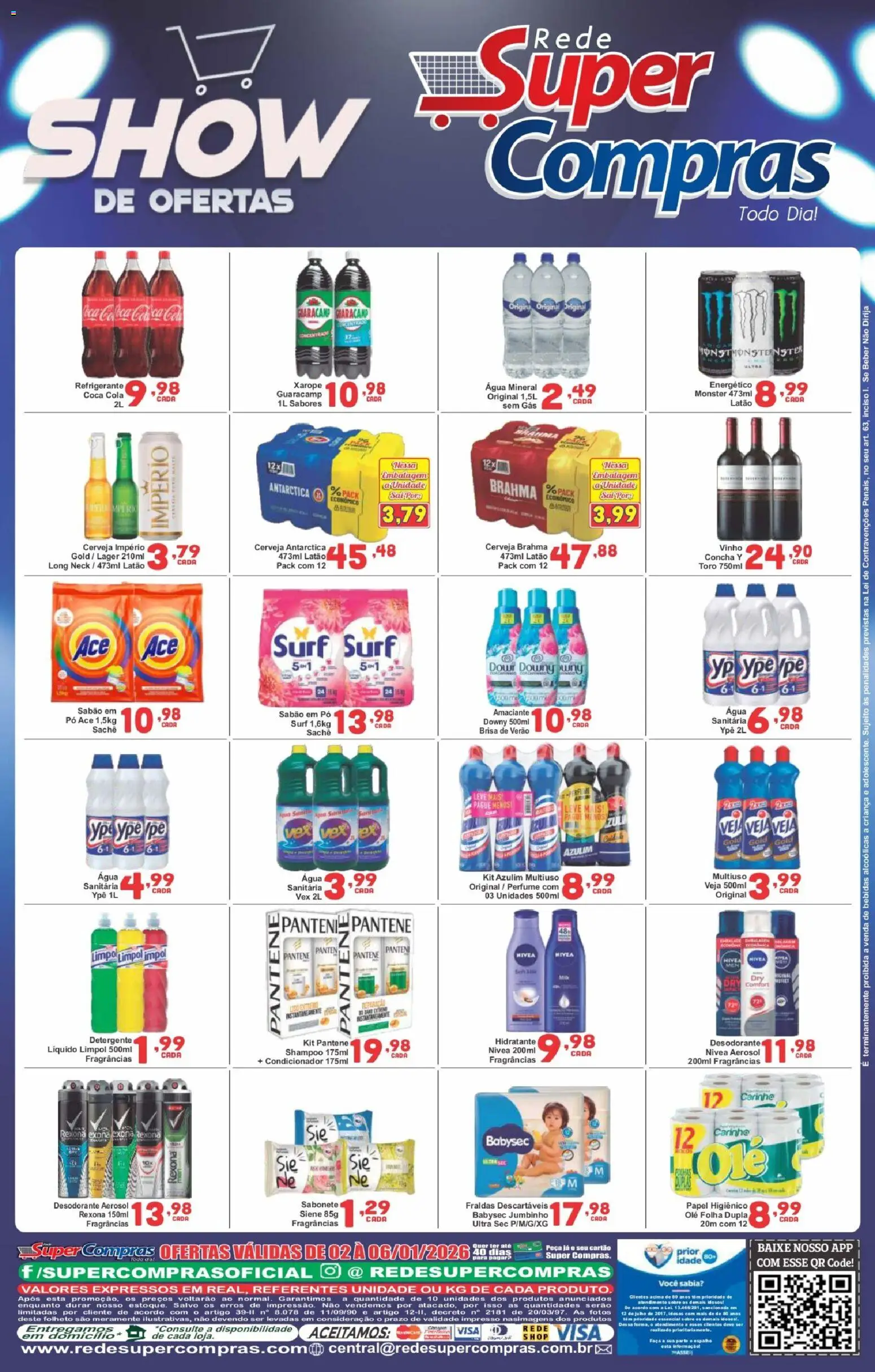 Rede Super Compras Folheto - válido de 02.01.2026 | Página: 2 | Produtos: Condicionador, Desodorante, Monster, Papel higiênico