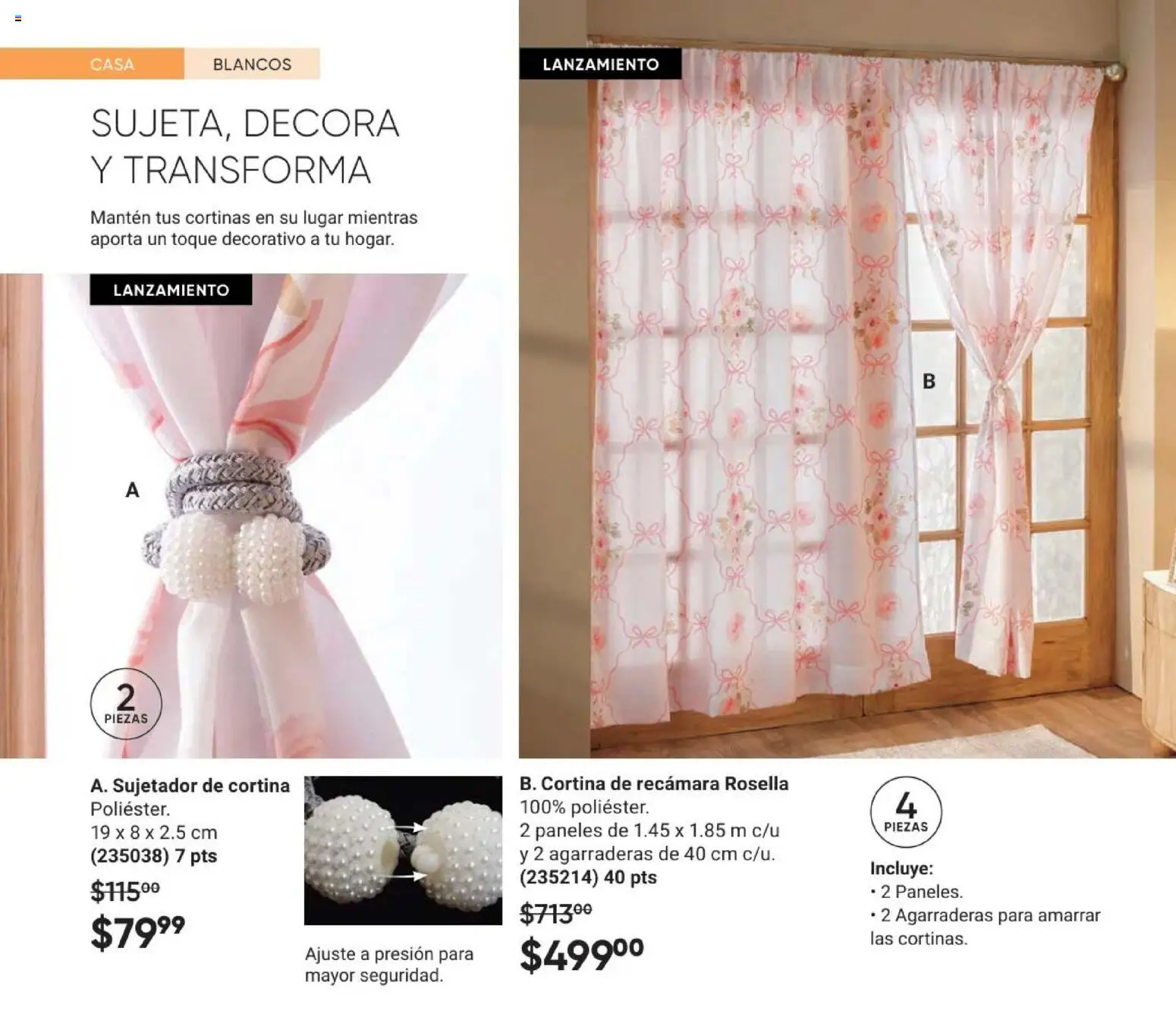 Nuevas ofertas de AVON válidas en toda la República Mexicana desde el 02.04.2026. ¡Encuentra las mejores ofertas en AVON Casa & Estilo 6 2026! | Página: 86 | Productos: Cortinas