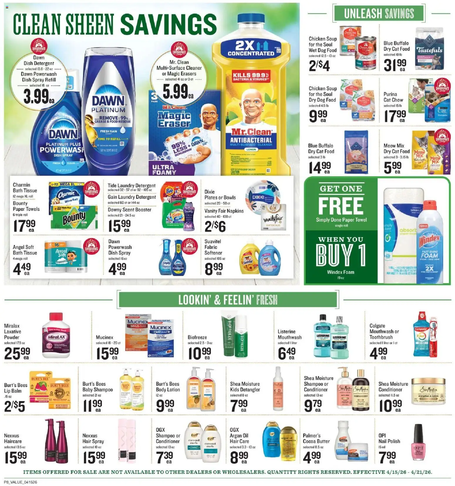 Lowes Foods Weekly Ad - NC - valid from 15.04.2026 | Page: 13 | Products: Powder, Hair spray, Toothbrush, Mouthwash