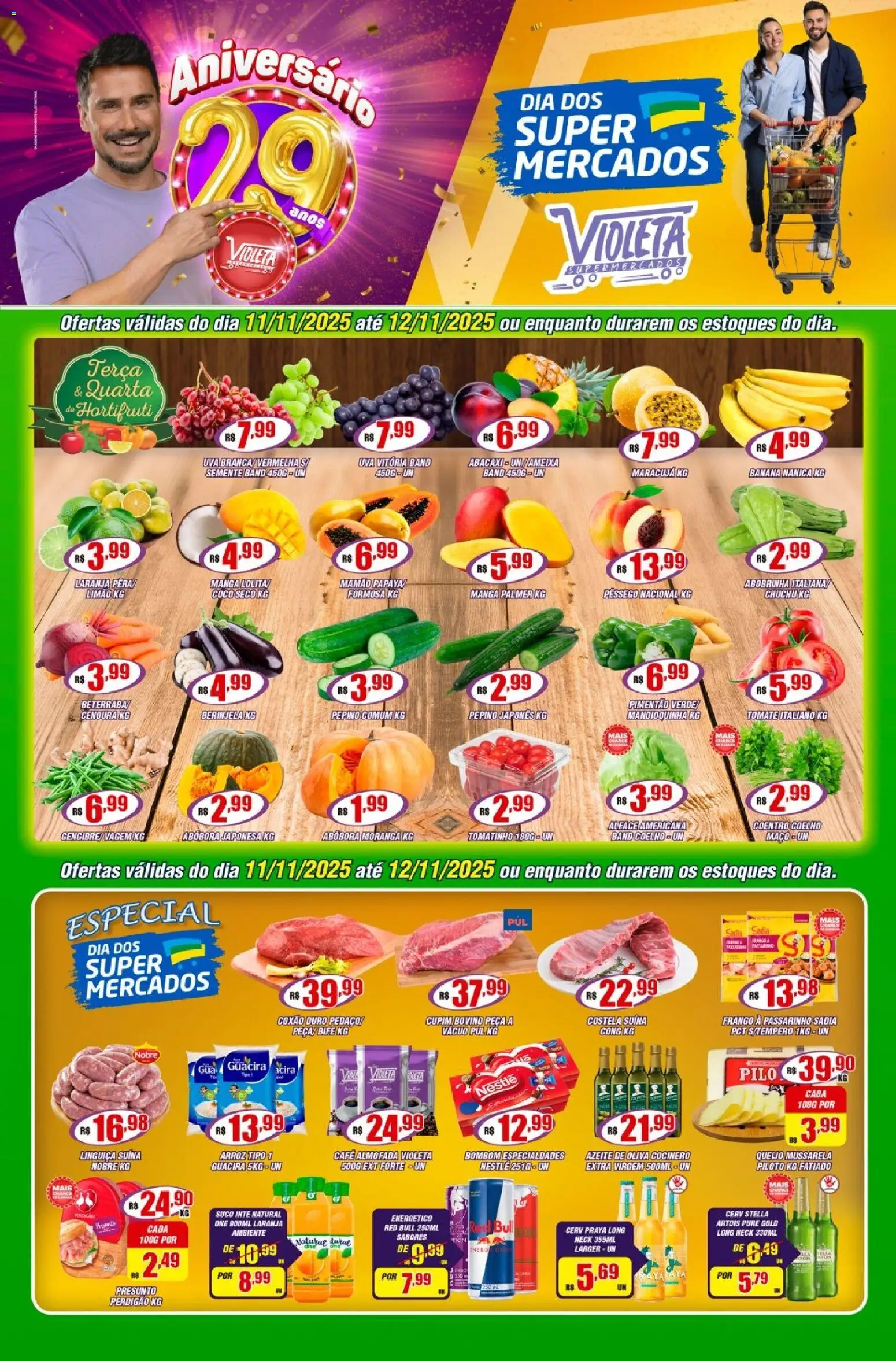 Violeta Supermercados Folheto - válido de 11.11.2025 | Página: 1 | Produtos: Coco, Moranga, Chuchu, Berinjela