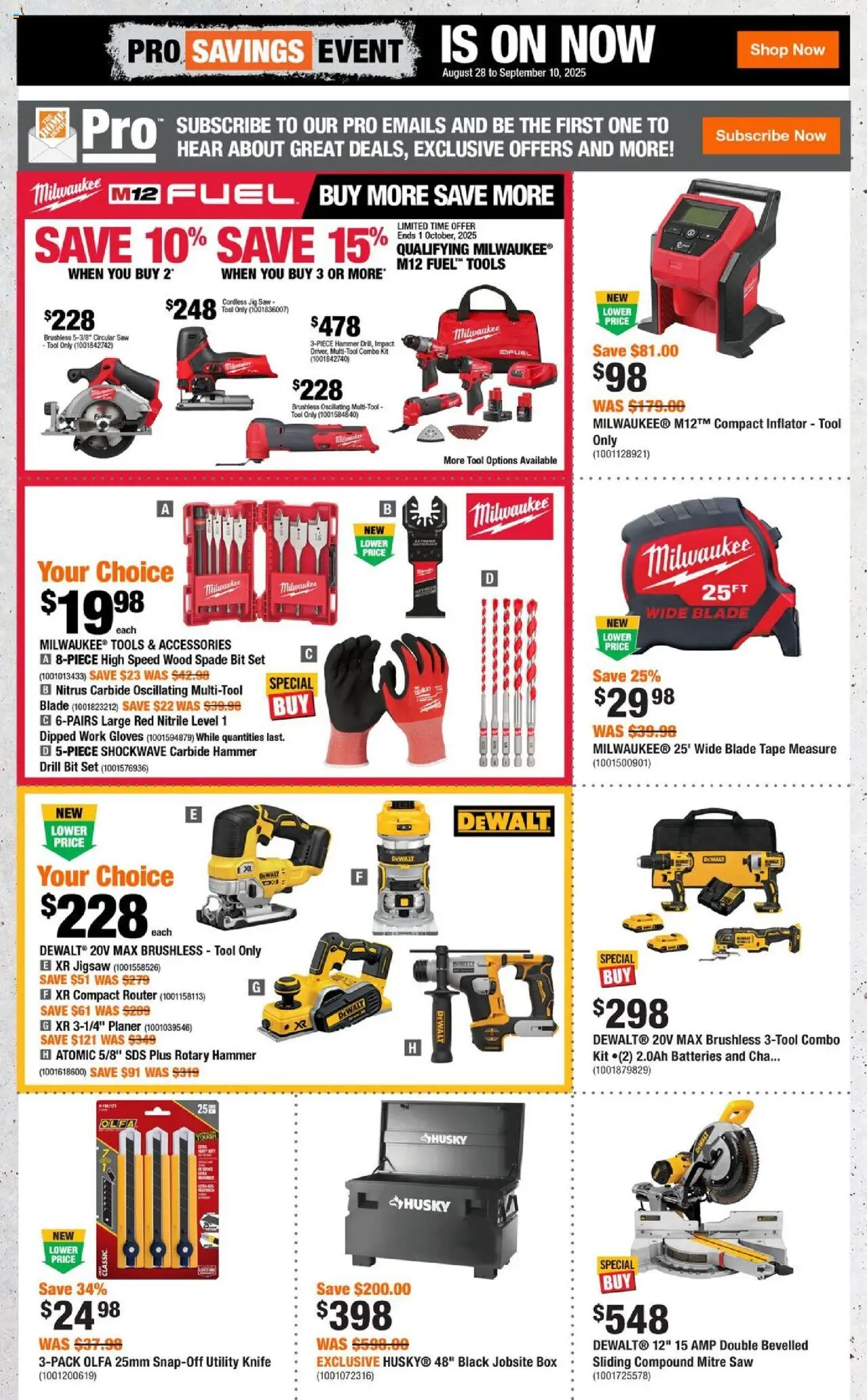 Home Depot flyer valid from 28.08.2025 | Page: 5 | Products: Gloves, Box