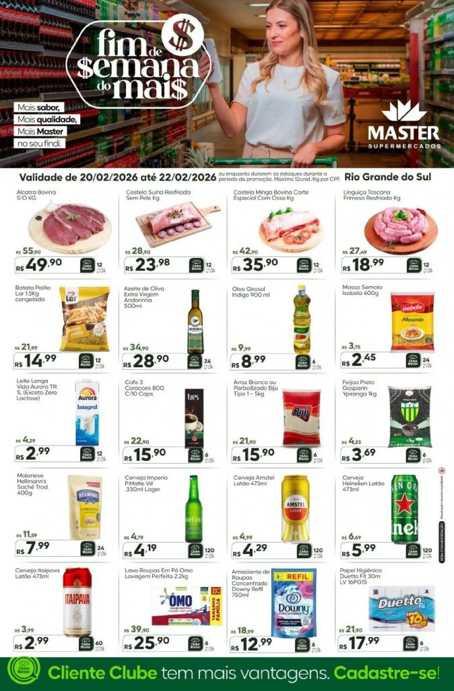 Master Folheto - válido de 20.02.2026 | Página: 1 | Produtos: Pó, Alcatra, Arroz, Roupas