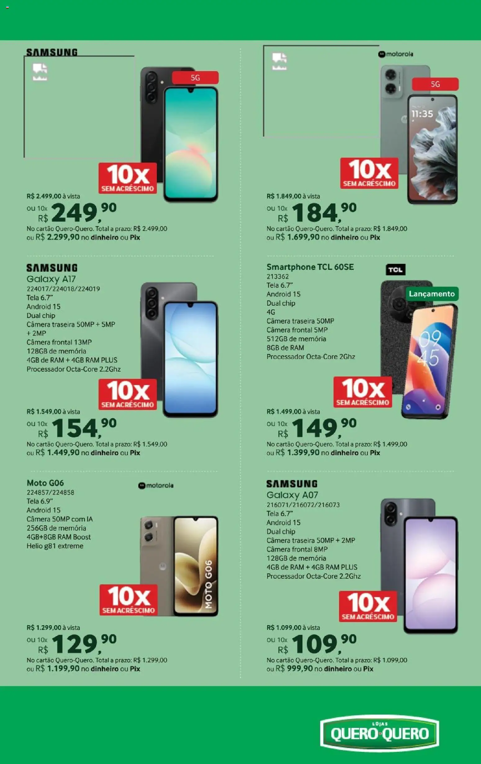 Lojas Quero-Quero Folheto - válido de 18.02.2026 | Página: 18 | Produtos: Processador, Tela, Smartphone, Câmera