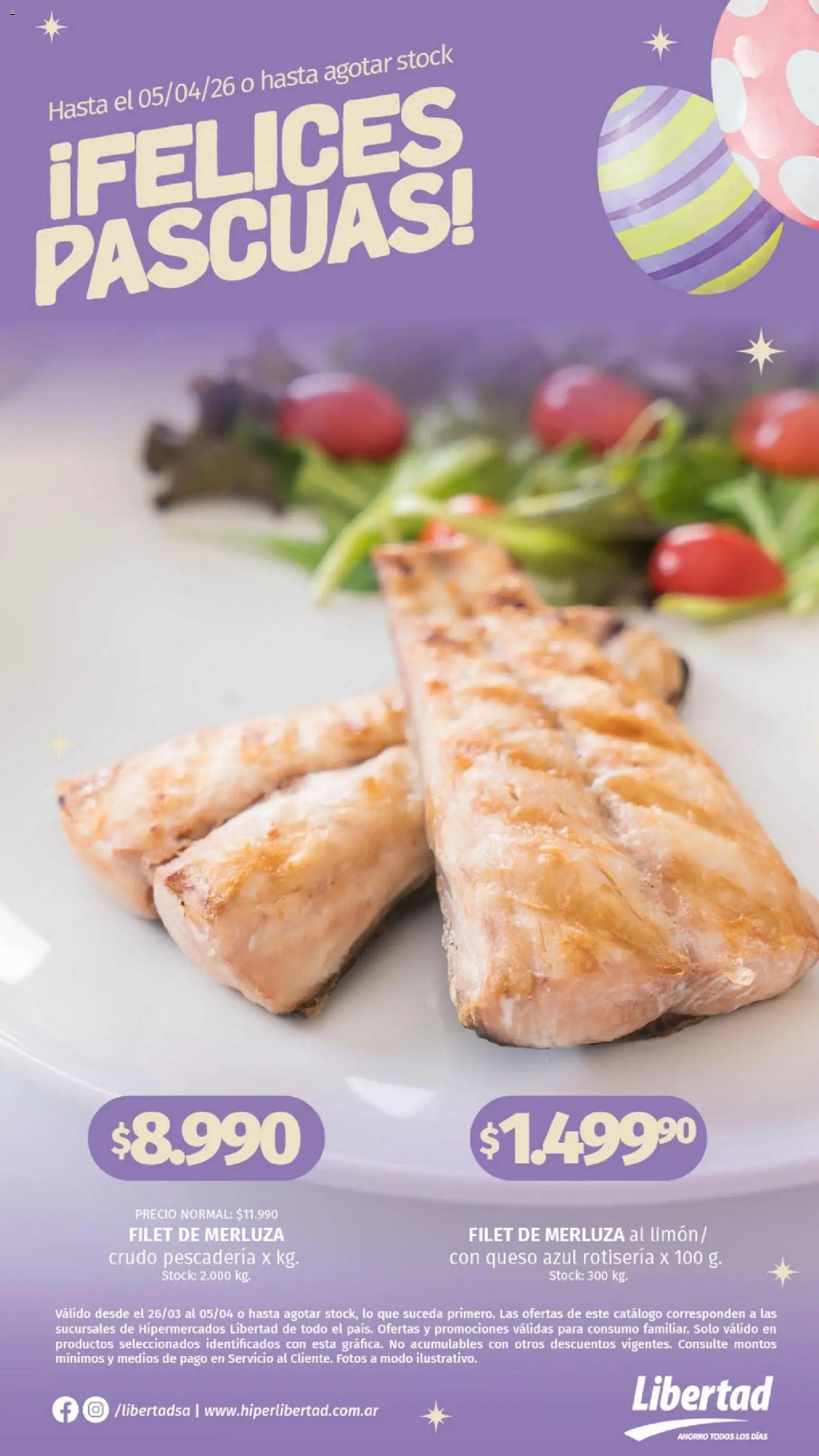 Hipermercado Libertad - Pascuas  │ válido desde el 26.03.2026 | Página: 1 | Productos: Limón, Queso