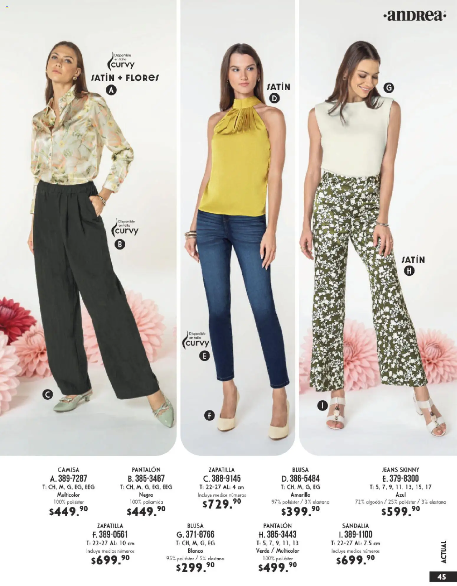 Nuevas ofertas de Andrea válidas en toda la República Mexicana desde el 25.01.2026. ¡Encuentra las mejores ofertas en Andrea catálogo Vestir! | Página: 45 | Productos: Blusa, Camisa, Algodón