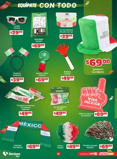 Vista previa de Soriana En México apoyamos con todo Súper, nuevo folleto de la tienda, válido en México a partir del 15.04.2026 | Página: 24 | Productos: Bufanda, Sombrero, Espuma, Maquillaje