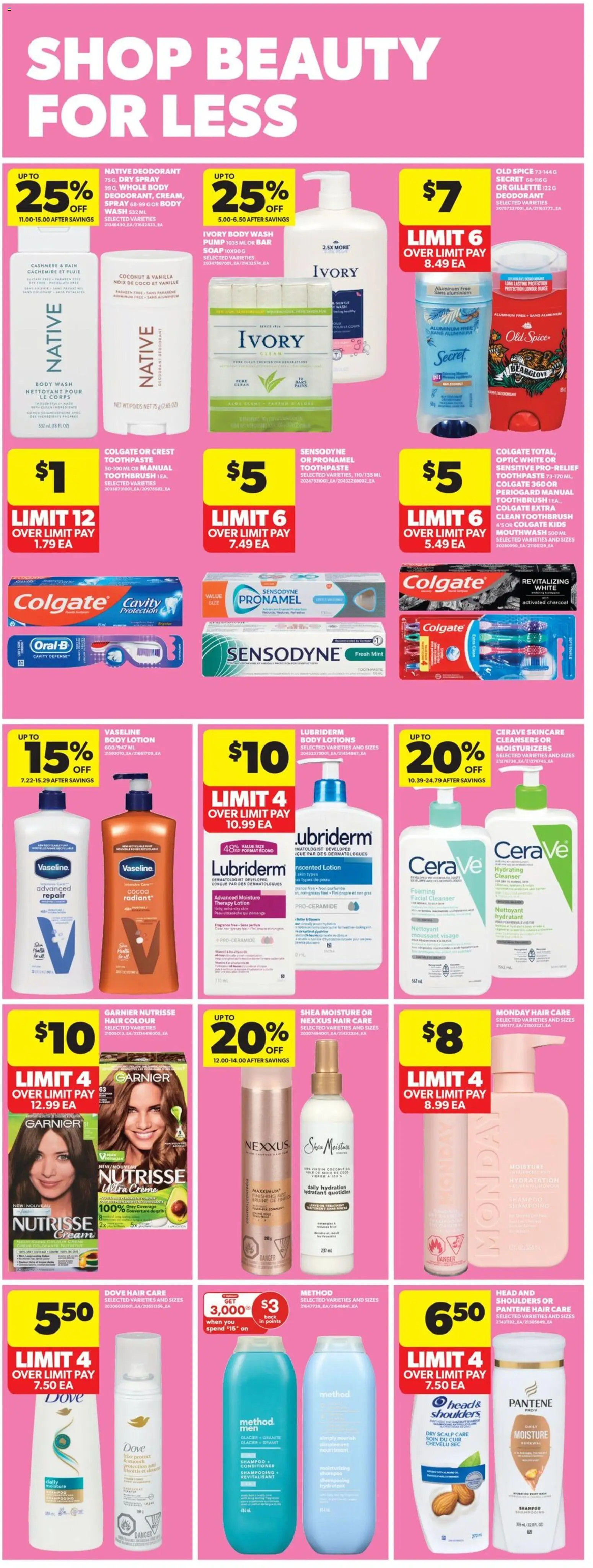 Real Canadian Superstore flyer valid from 25.12.2025 | Page: 15 | Products: Conditioner, Body wash, Deodorant, Toothpaste