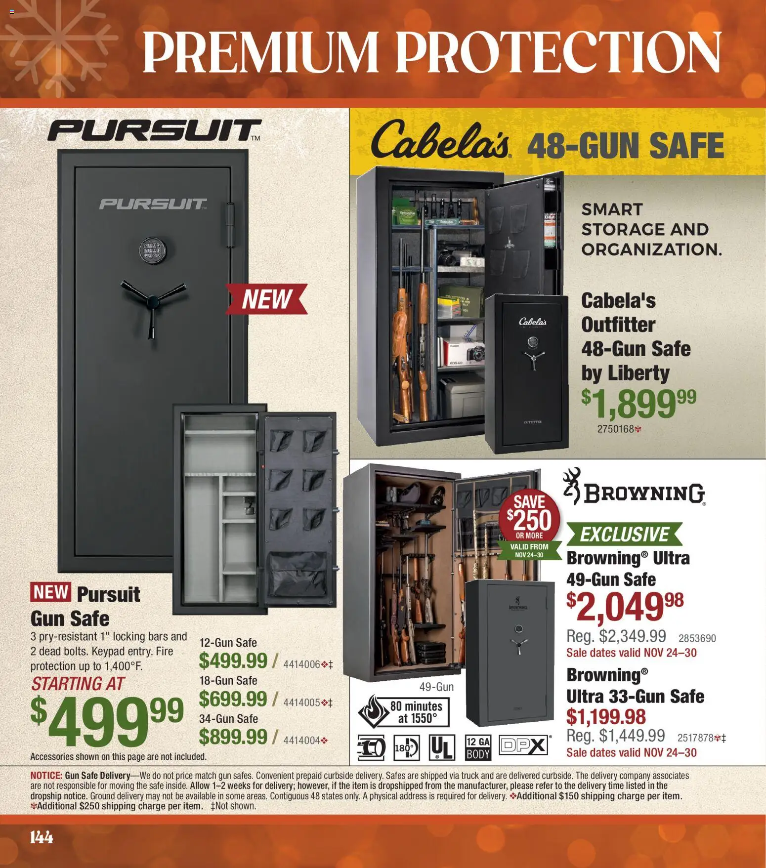 Cabela's Christmas Gift Guide 25 - valid from 01.11.2025 | Page: 144 | Products: Safe, Gun