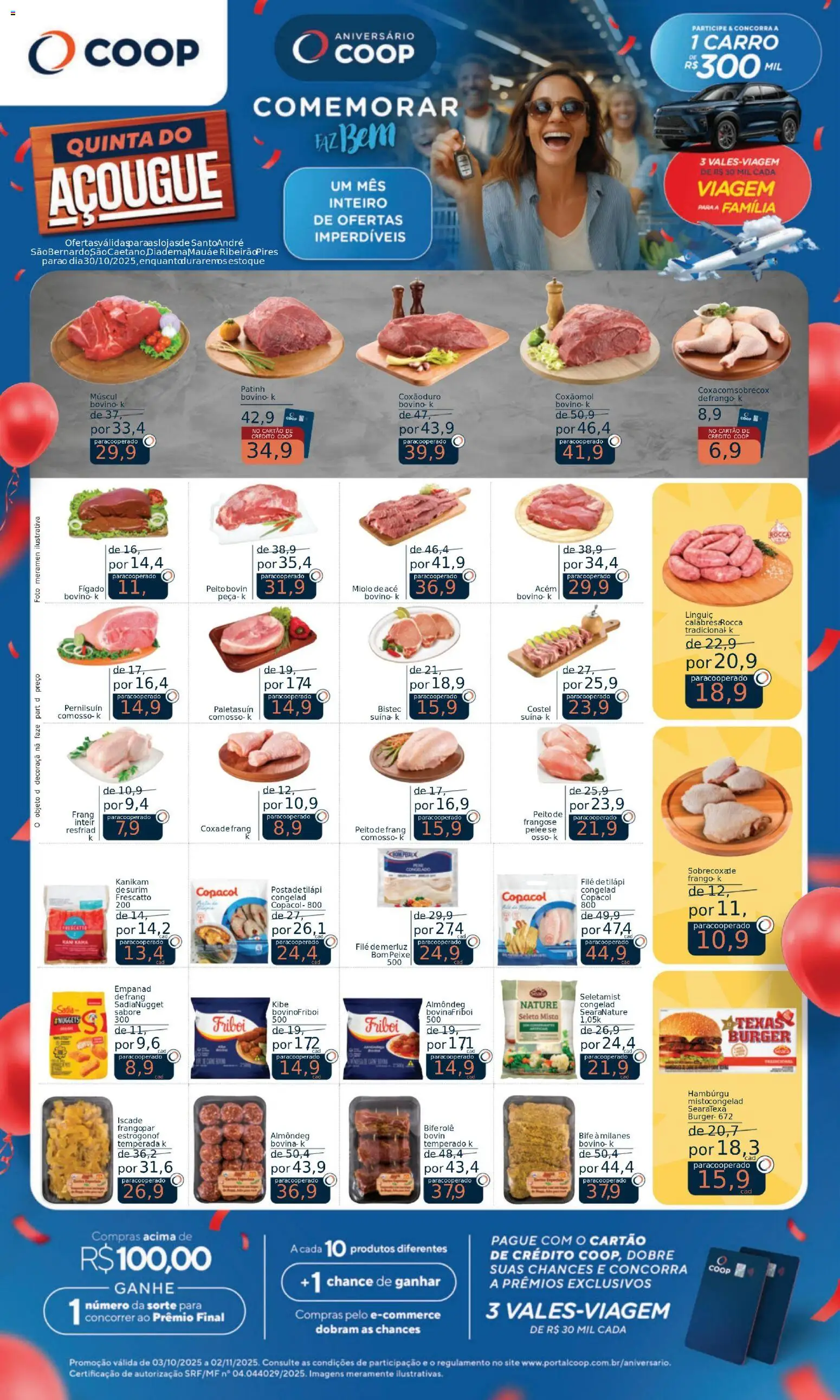 Coop Folheto - válido de 30.10.2025 | Página: 1 | Produtos: Acém, Peixe, Frango