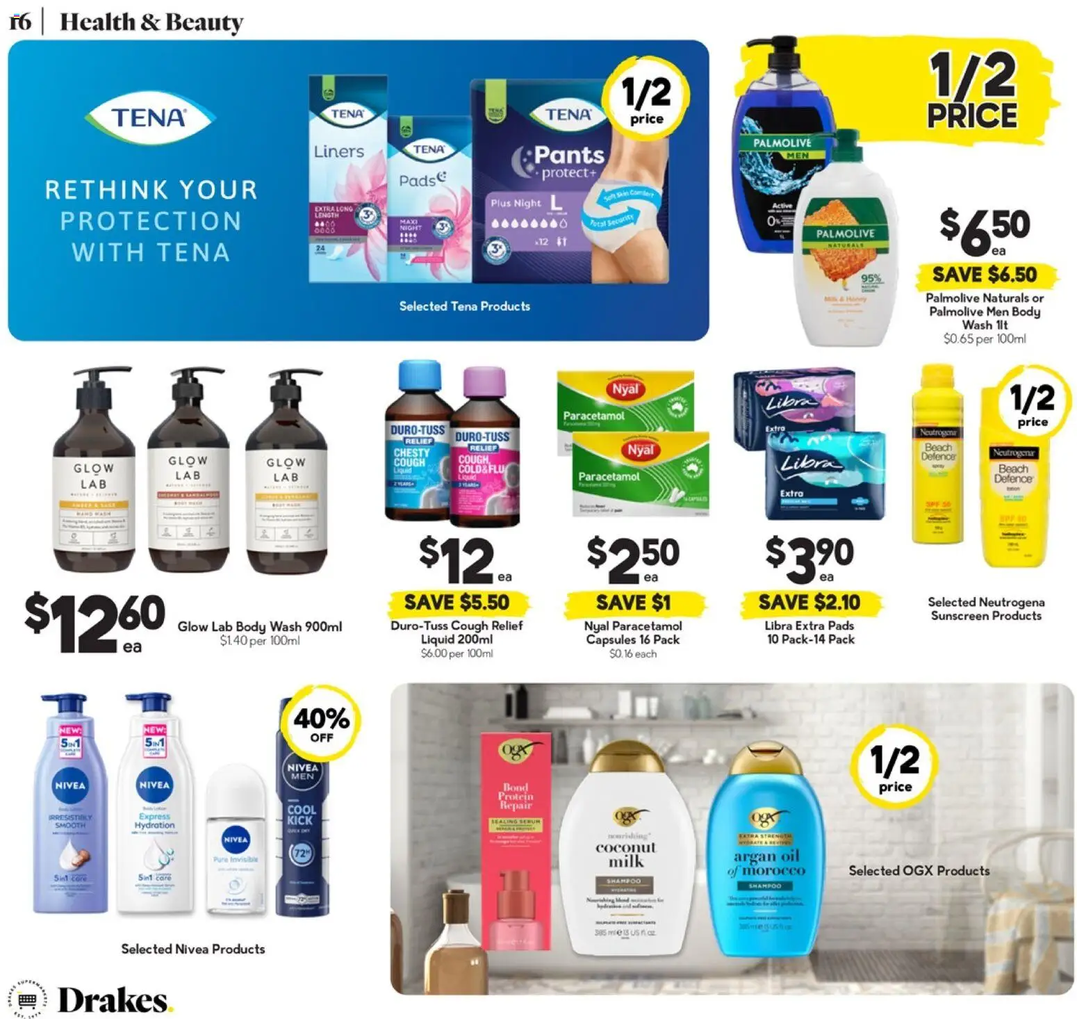 Drakes catalogue - valid from 01.04.2026 | Page: 16 | Products: Milk, Sunscreen, Pants, Argan oil