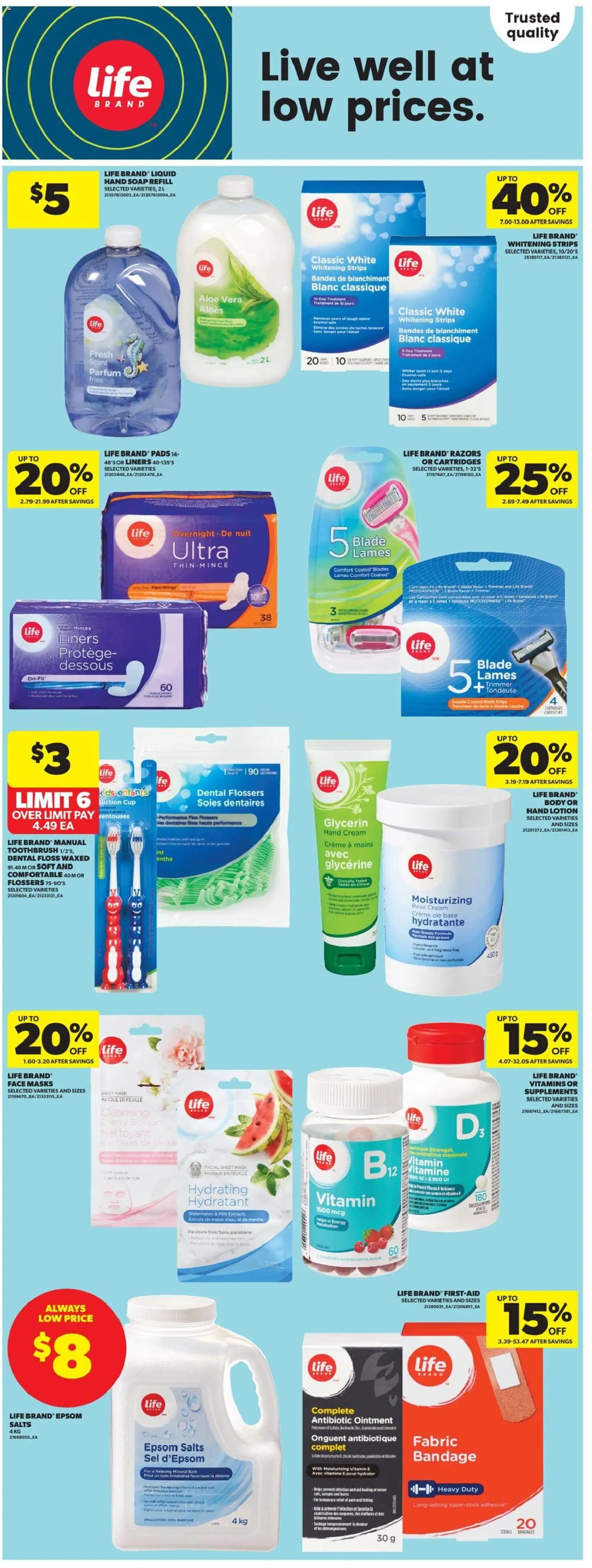 Real Canadian Superstore flyer valid from 15.01.2026 | Page: 19 | Products: Cream, Mask, Hand cream, Bath