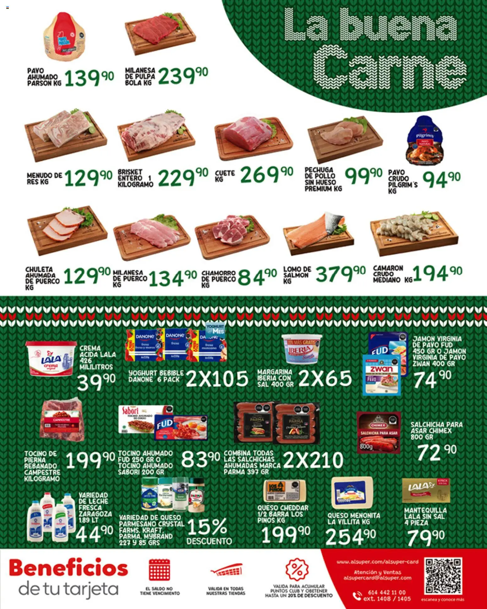 Nuevas ofertas de Alsuper válidas en toda la República Mexicana desde el 23.12.2025. ¡Encuentra las mejores ofertas en Alsuper folleto Chihuahua Estado! | Página: 7 | Productos: Pollo, Tocino, Queso, Barra