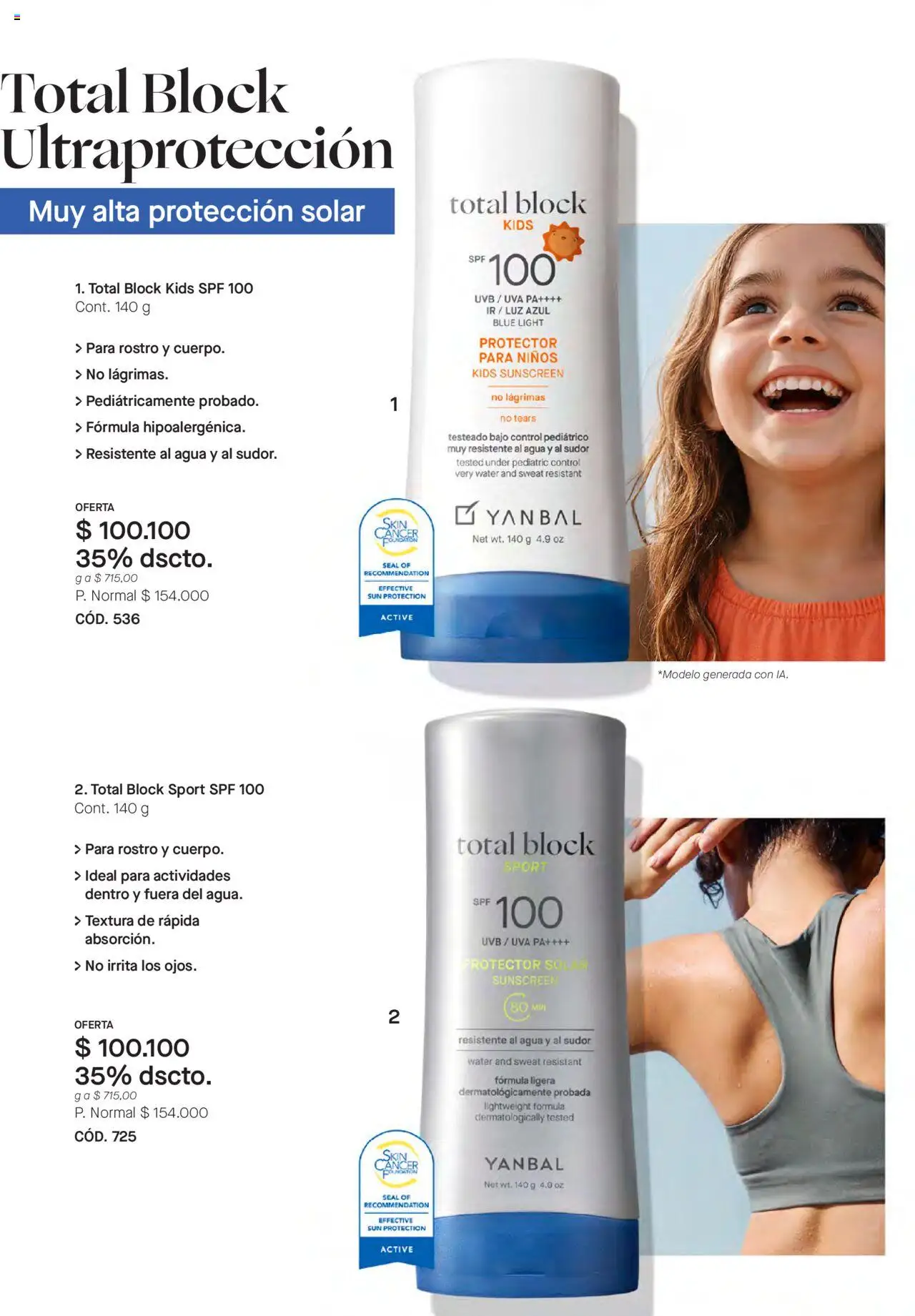 Yanbal revista - valida desde el 11.10.2025 | Página: 12 | Productos: Agua, Uva, Protector solar