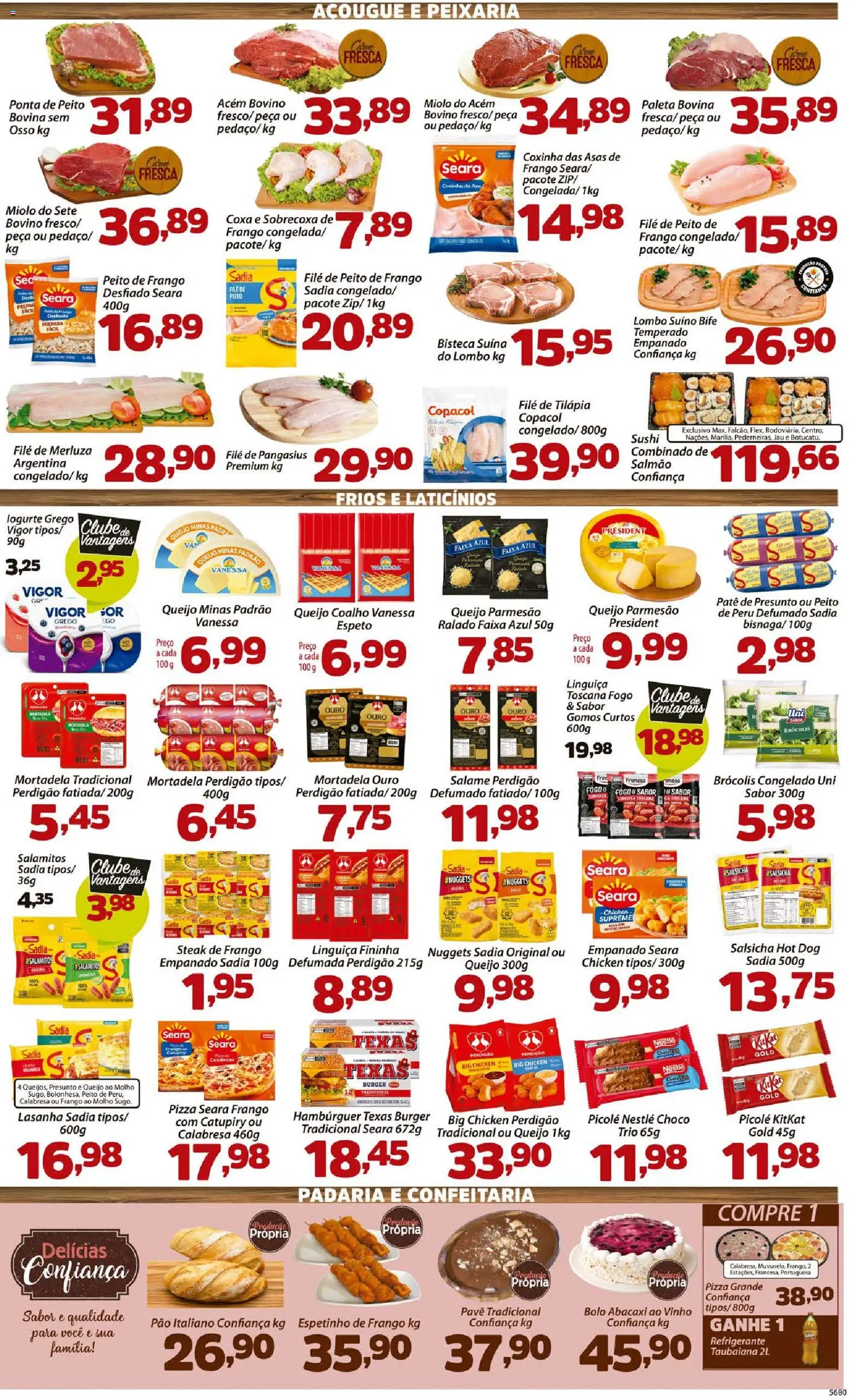 Confiança Folheto - válido de 02.01.2026 | Página: 3 | Produtos: Queijo, Mortadela, Catupiry, Frango