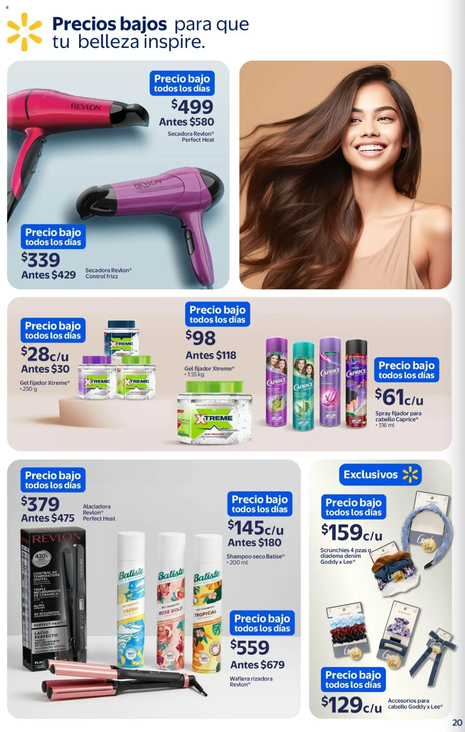 Nuevas ofertas de Walmart válidas en toda la República Mexicana desde el 11.02.2026. ¡Encuentra las mejores ofertas en Walmart folleto! | Página: 20 | Productos: Secadora, Fijador, Waflera