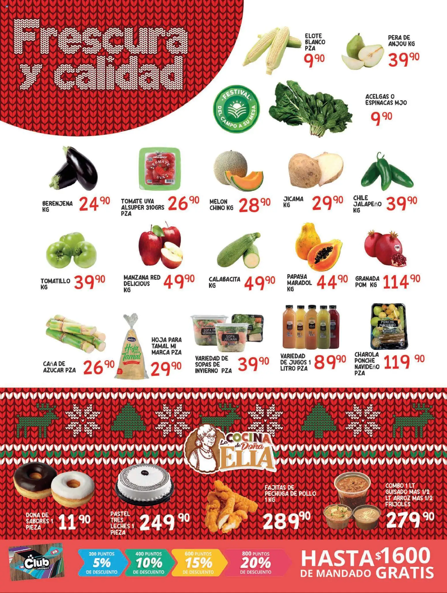 Nuevas ofertas de Alsuper válidas en toda la República Mexicana desde el 25.11.2025. ¡Encuentra las mejores ofertas en Alsuper folleto Saltillo! | Página: 2 | Productos: Pollo, Pera, Tomate, Pastel