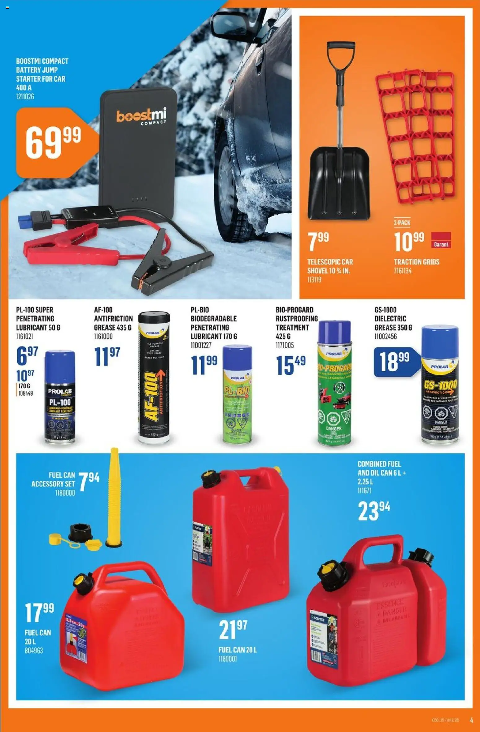 Canac flyer valid from 11.12.2025 | Page: 4 | Products: Battery, Oil