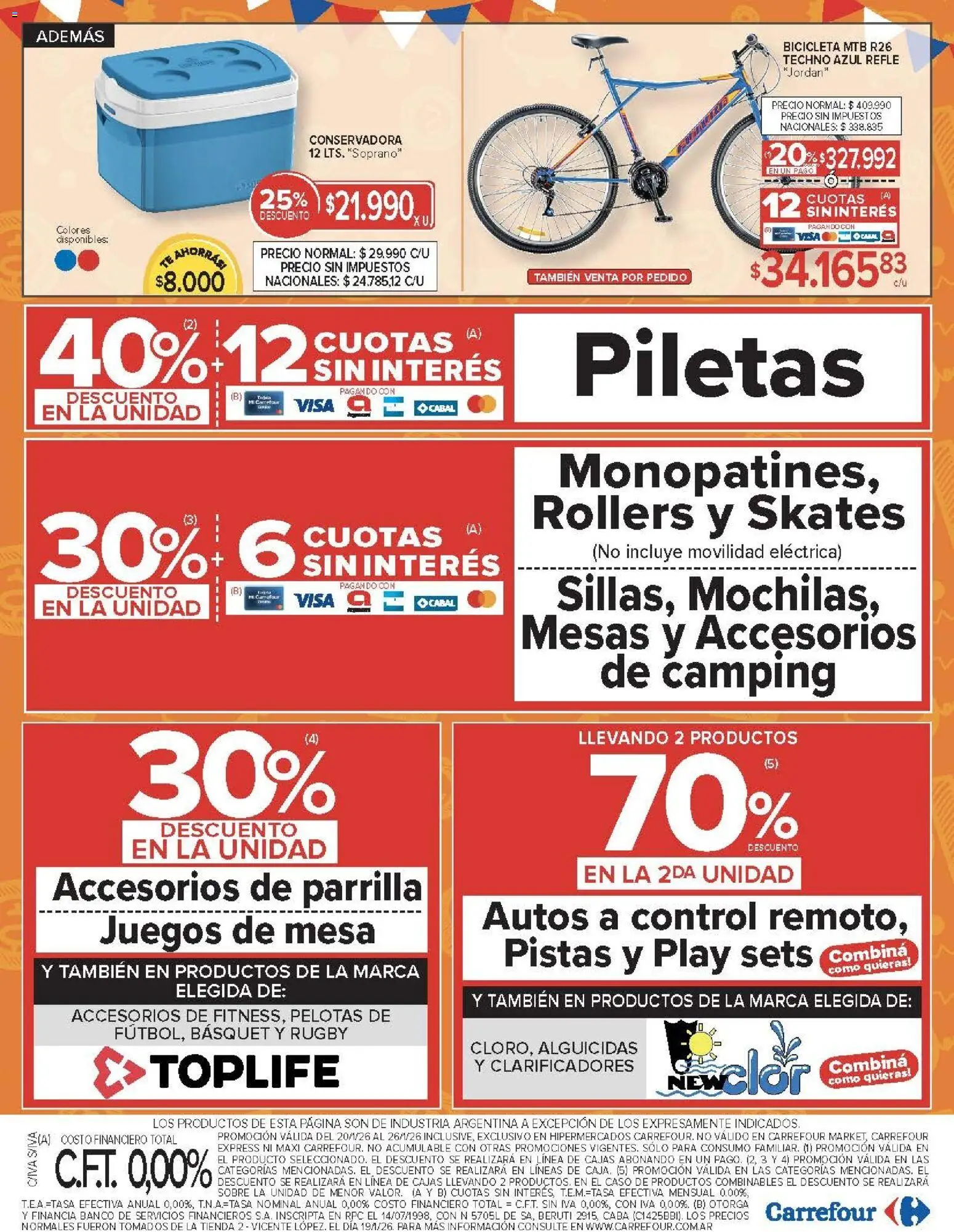 Carrefour ofertas │ válido desde el 20.01.2026 | Página: 20 | Productos: Caso, Banco, Sobre, Mesa