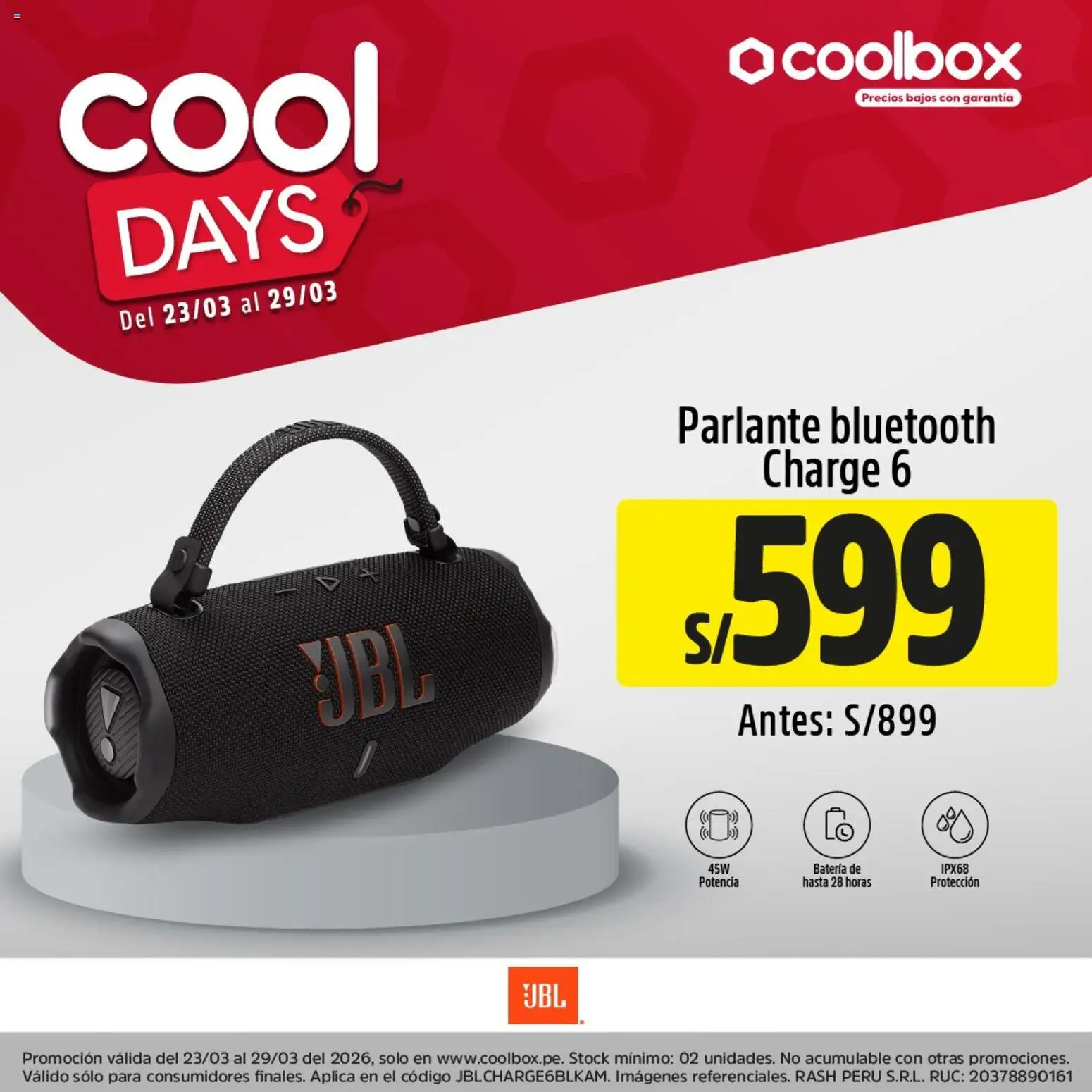 Catálogo Coolbox válido desde 23.03.2026 | Página: 2 | Productos: Batería, Parlante