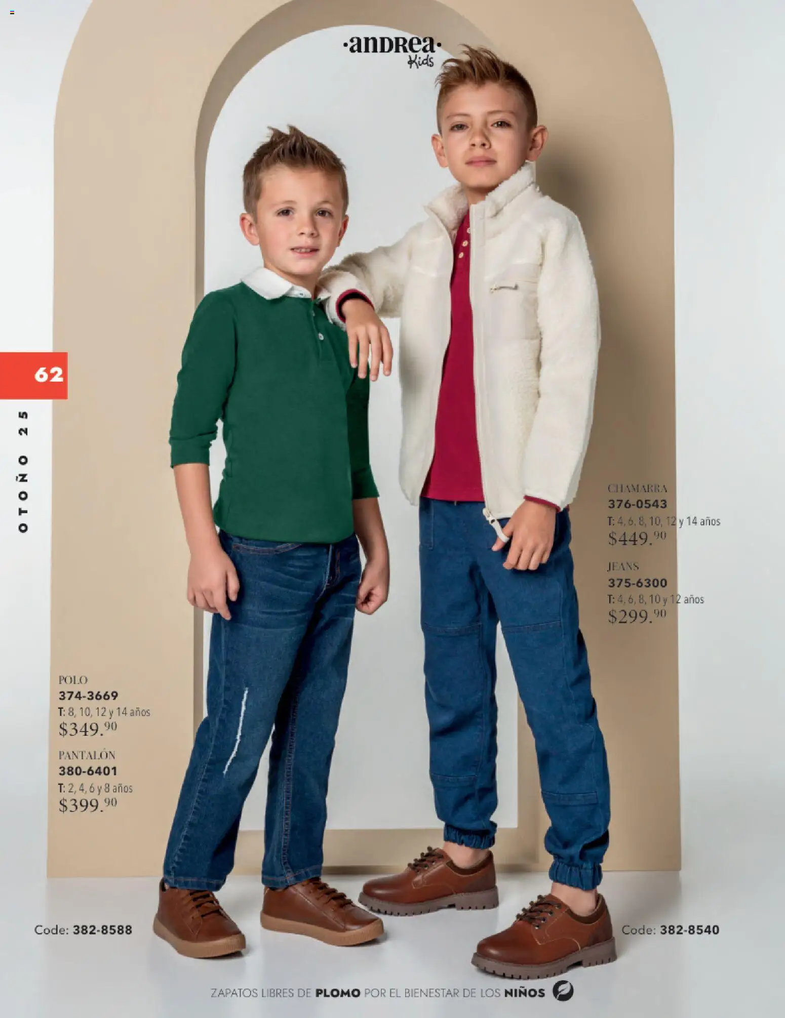 Nuevas ofertas de Andrea válidas en toda la República Mexicana desde el 26.11.2025. ¡Encuentra las mejores ofertas en Andrea catálogo Infantil Kids! | Página: 61 | Productos: Chamarra, Zapatos