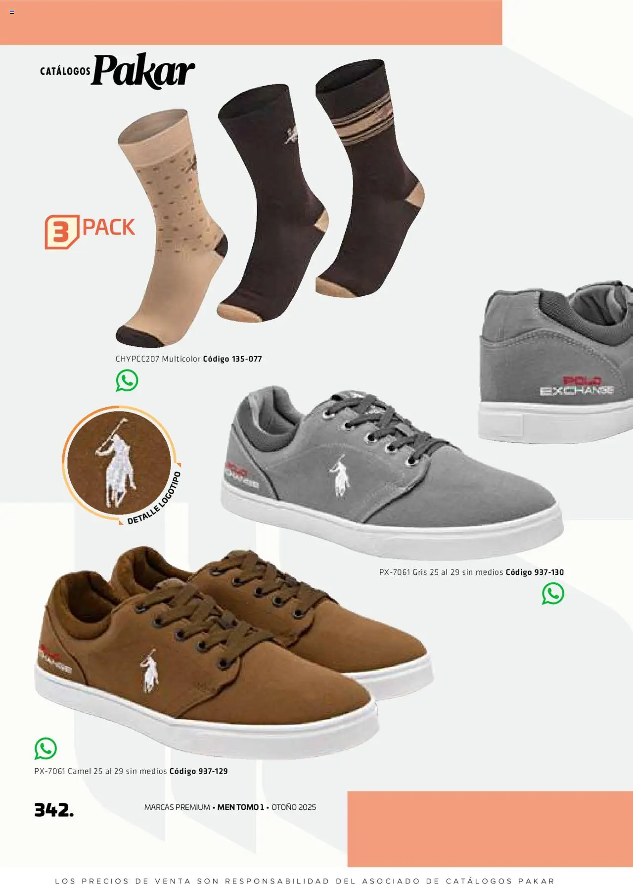 Nuevas ofertas de SC Pakar válidas en toda la República Mexicana desde el 29.08.2025. ¡Encuentra las mejores ofertas en SC Pakar - Catálogo Otoño Men Tomo 1! | Página: 342