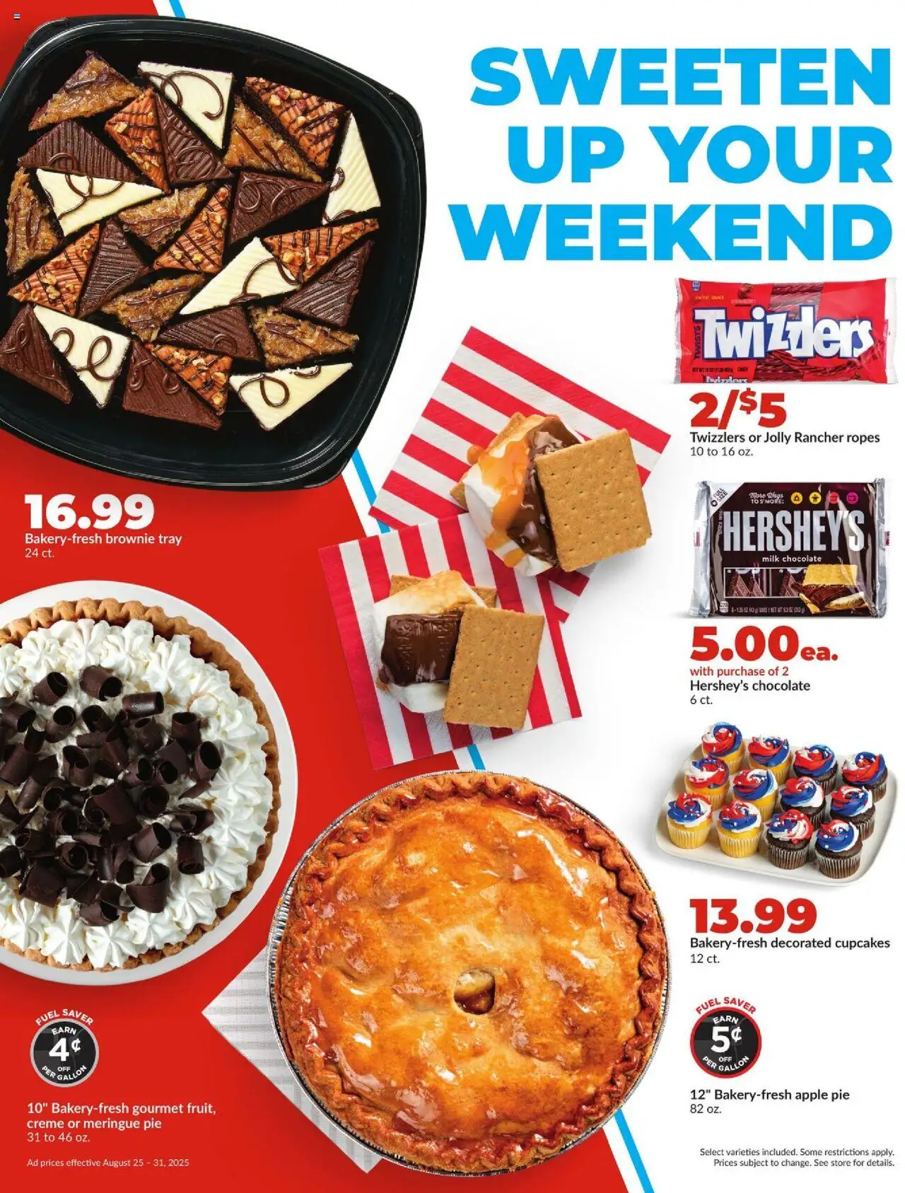 HyVee Weekly Ad - valid from 25.08.2025 | Page: 7 | Products: Milk, Chocolate, Apple Pie