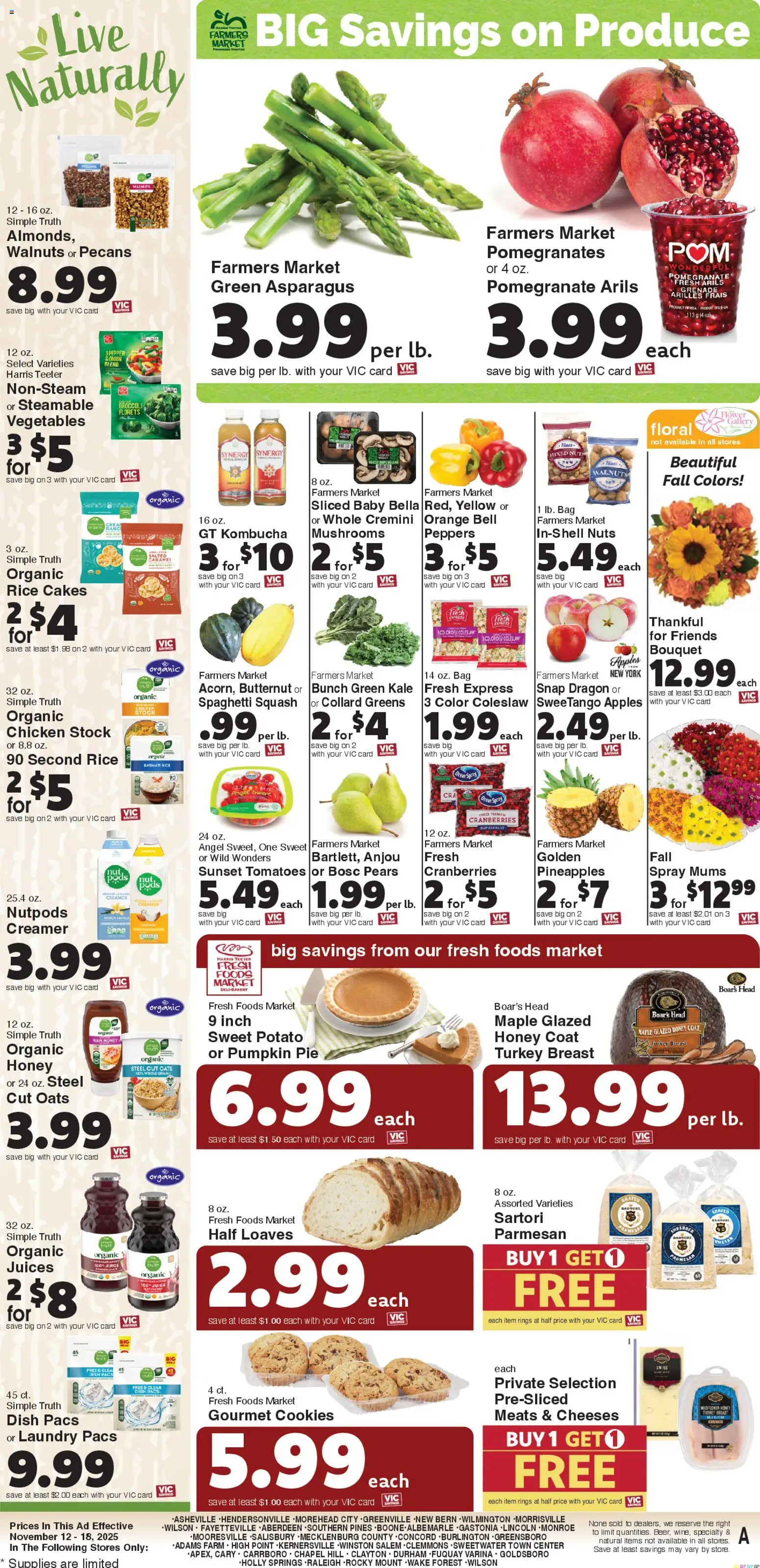 Harris Teeter Weekly Ad - NC - valid from 12.11.2025 | Page: 11 | Products: Apples, Cream, Cookies, Bag