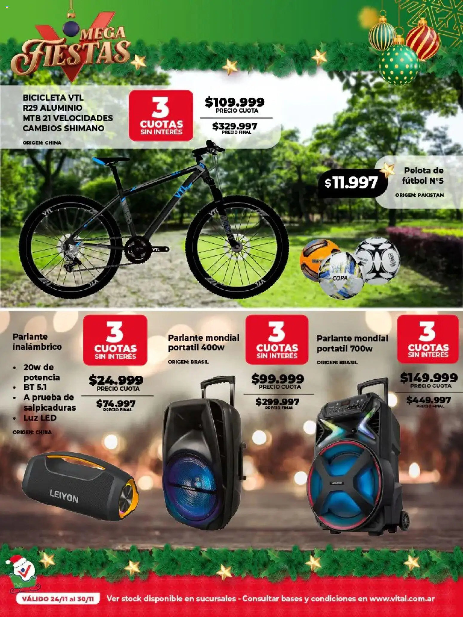 Vital - Especial Navidad │ válido desde el 24.11.2025 | Página: 15 | Productos: Pelota, Parlante